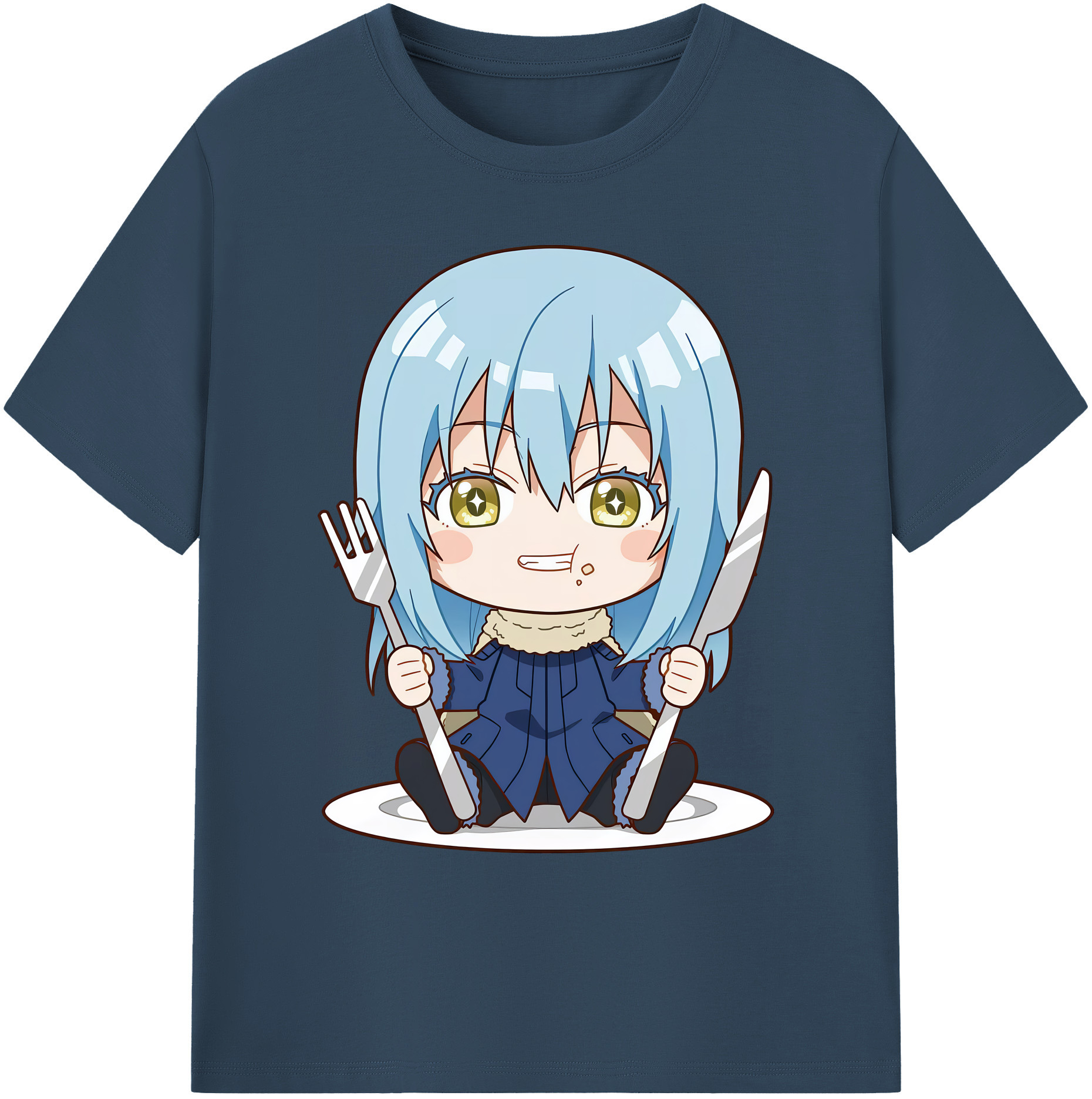 （画像用） 転スラ Regarding Reincarnated to Slime 綿100％ メンズ半袖Tシャツ｜肌触りやわらか＆通気性