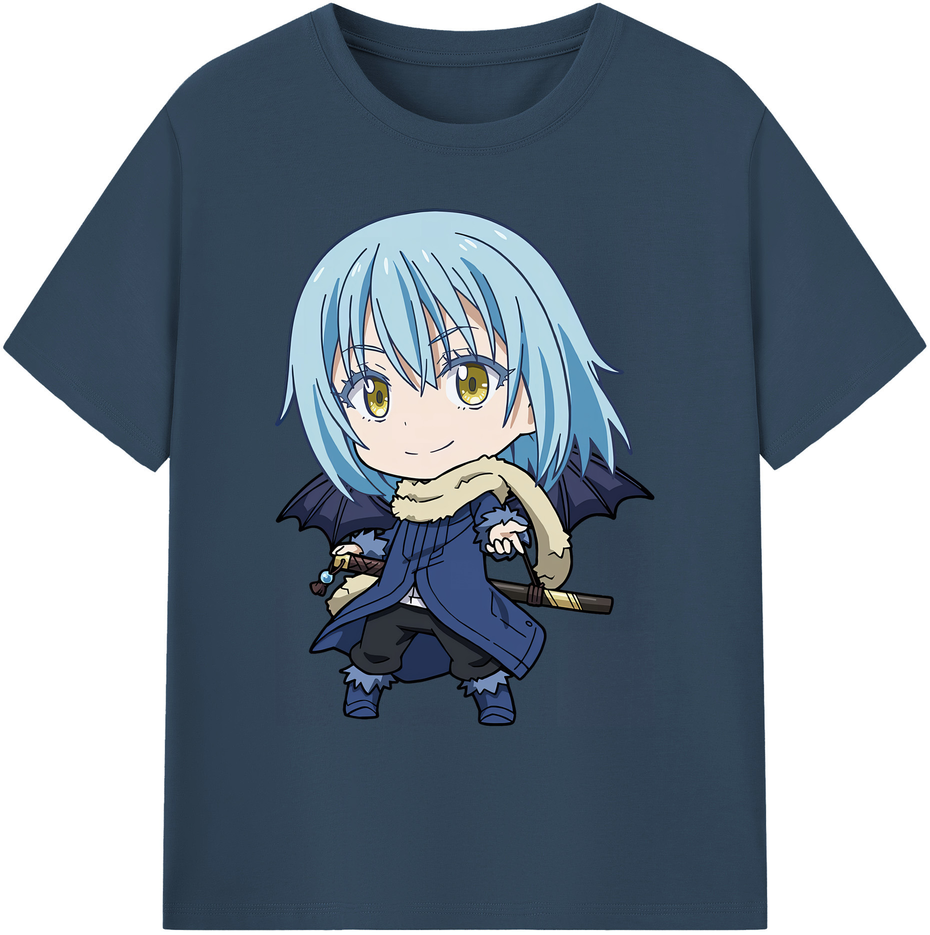 （画像用） 転スラ Regarding Reincarnated to Slime 綿100％ メンズ半袖Tシャツ｜肌触りやわらか＆通気性