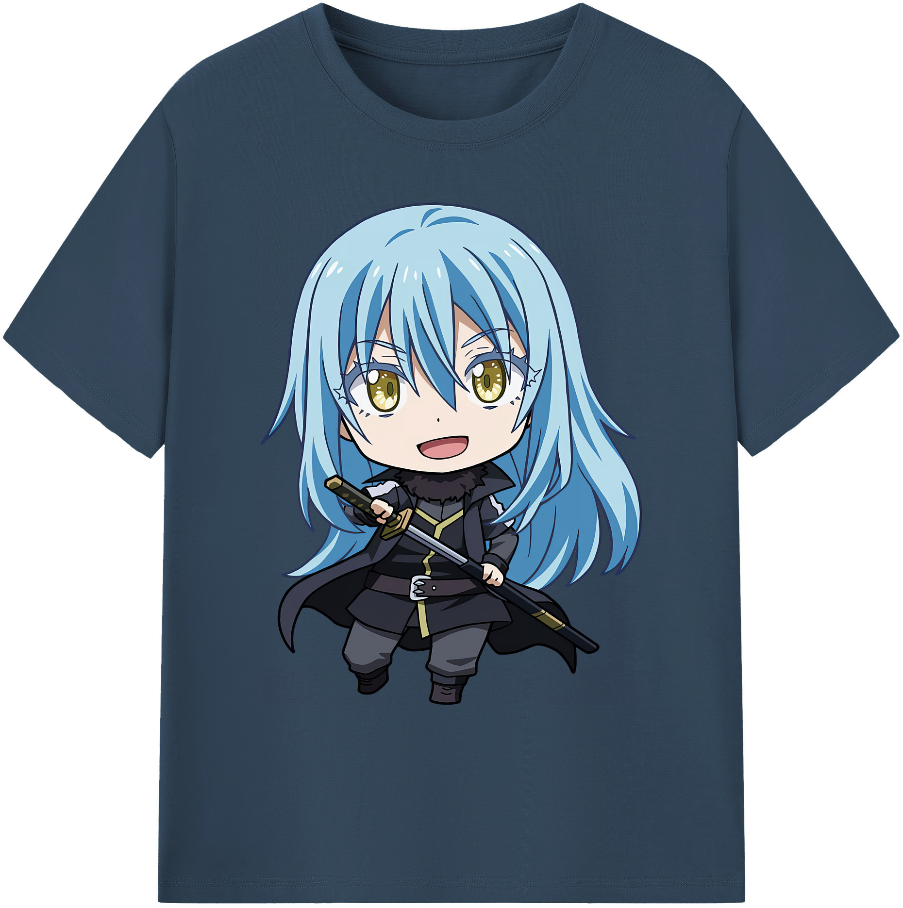 （画像用） 転スラ Regarding Reincarnated to Slime 綿100％ メンズ半袖Tシャツ｜肌触りやわらか＆通気性