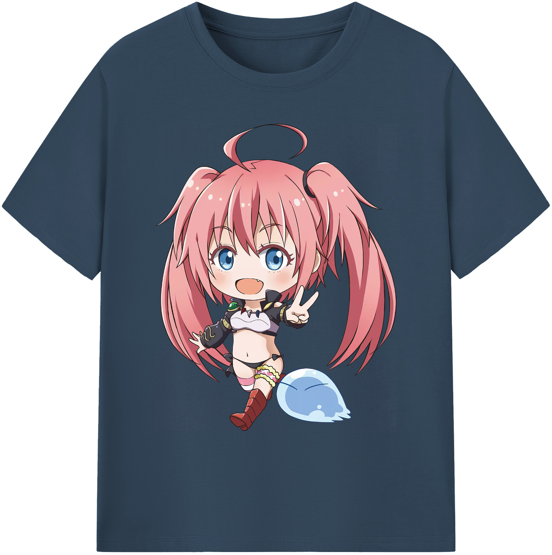 （画像用） 転スラ Regarding Reincarnated to Slime 綿100％ メンズ半袖Tシャツ｜肌触りやわらか＆通気性