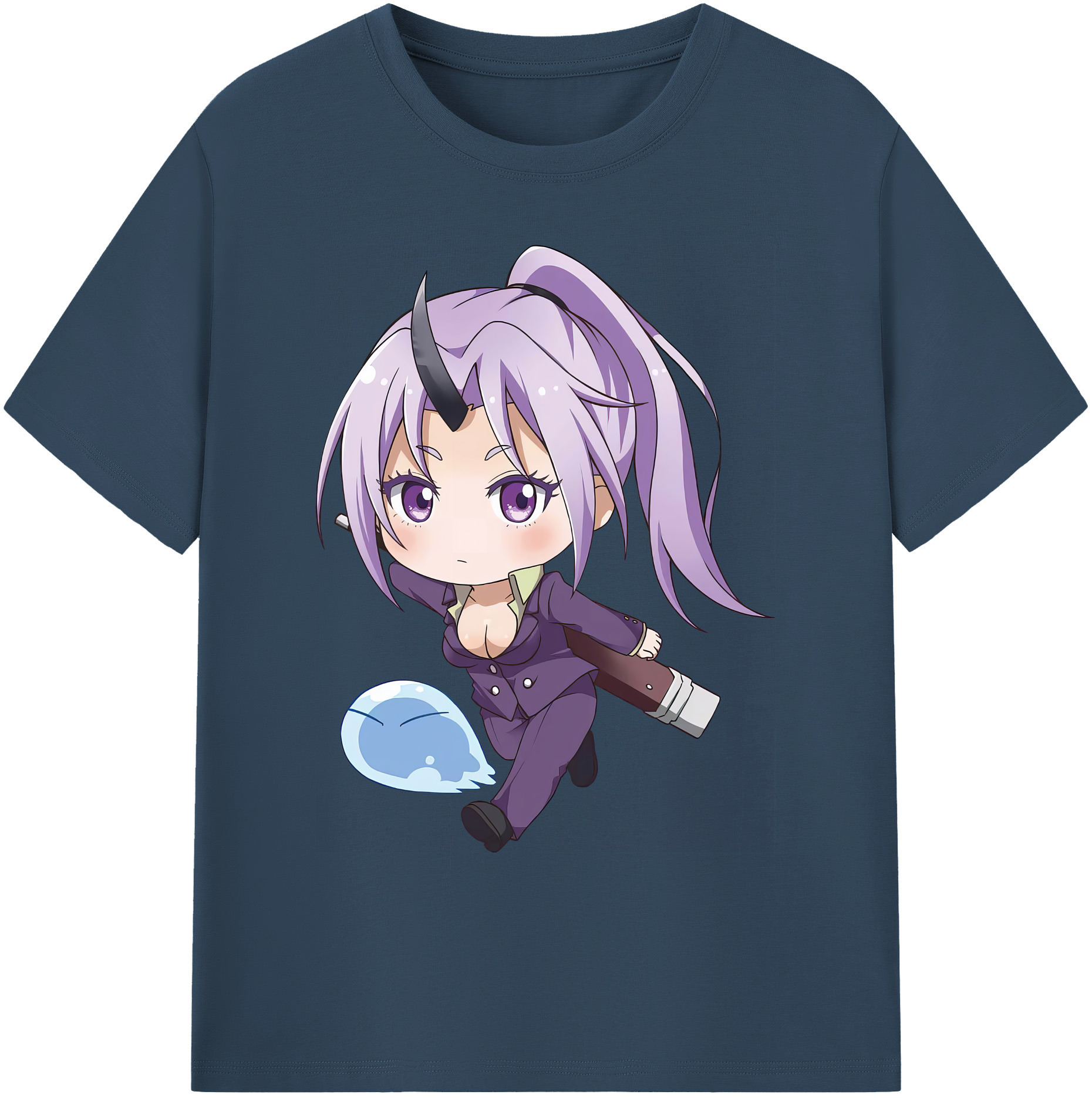 （画像用） 転スラ Regarding Reincarnated to Slime 綿100％ メンズ半袖Tシャツ｜肌触りやわらか＆通気性