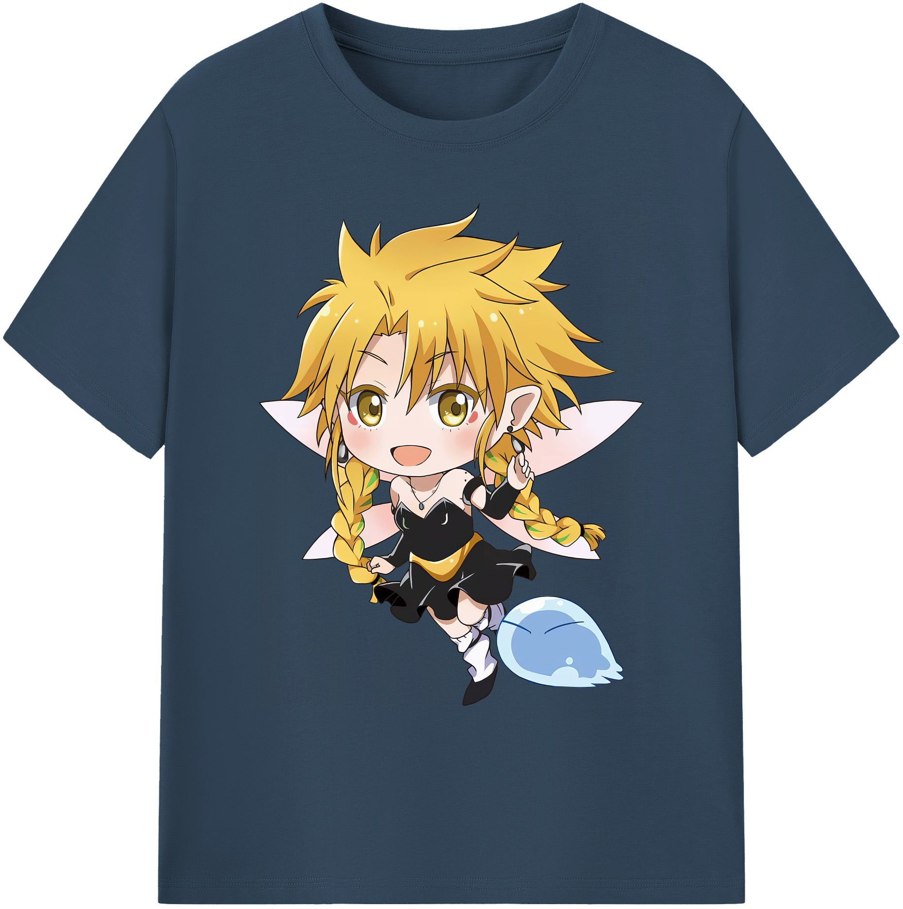 （画像用） 転スラ Regarding Reincarnated to Slime 綿100％ メンズ半袖Tシャツ｜肌触りやわらか＆通気性