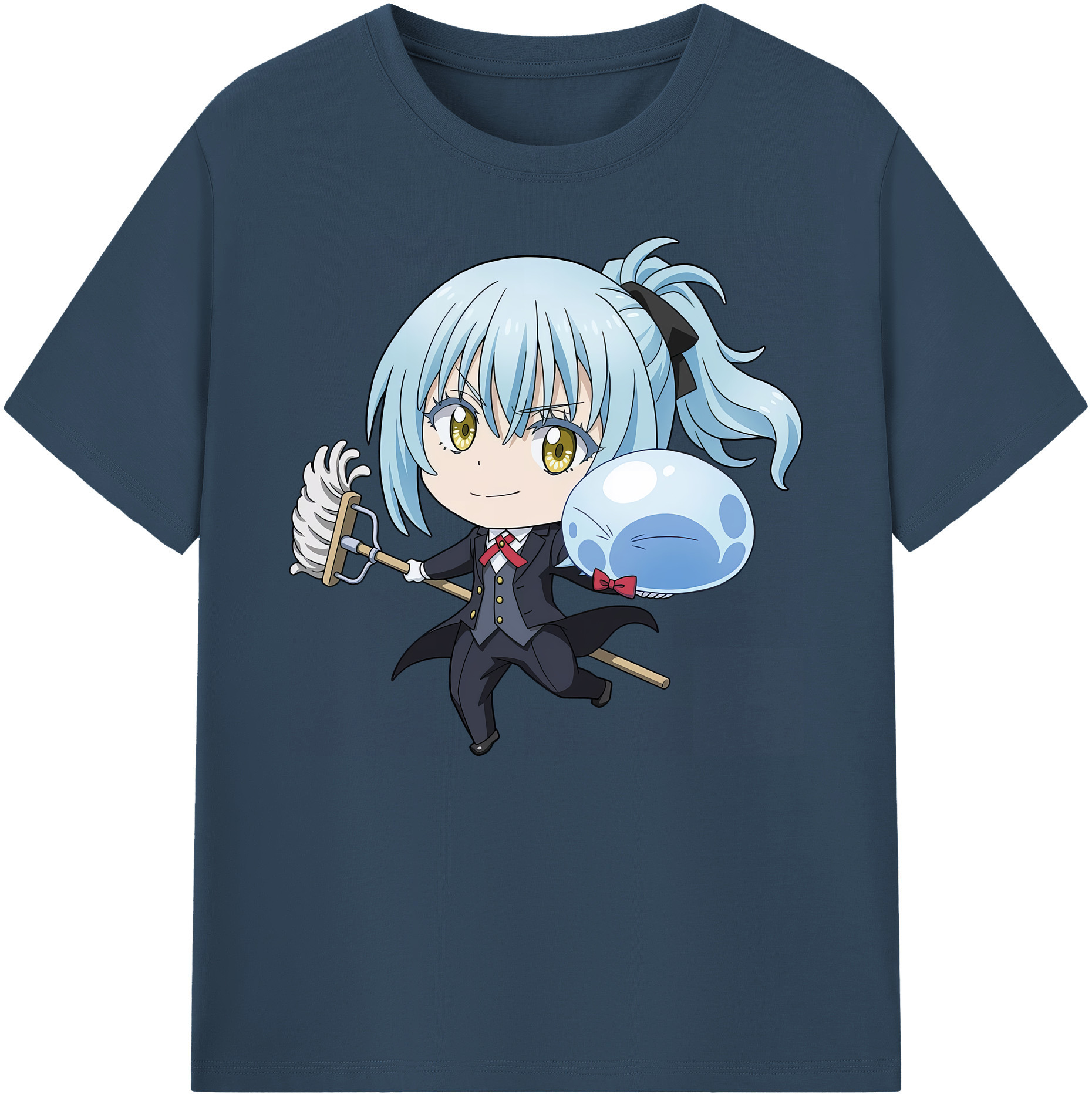 （画像用） 転スラ Regarding Reincarnated to Slime 綿100％ メンズ半袖Tシャツ｜肌触りやわらか＆通気性