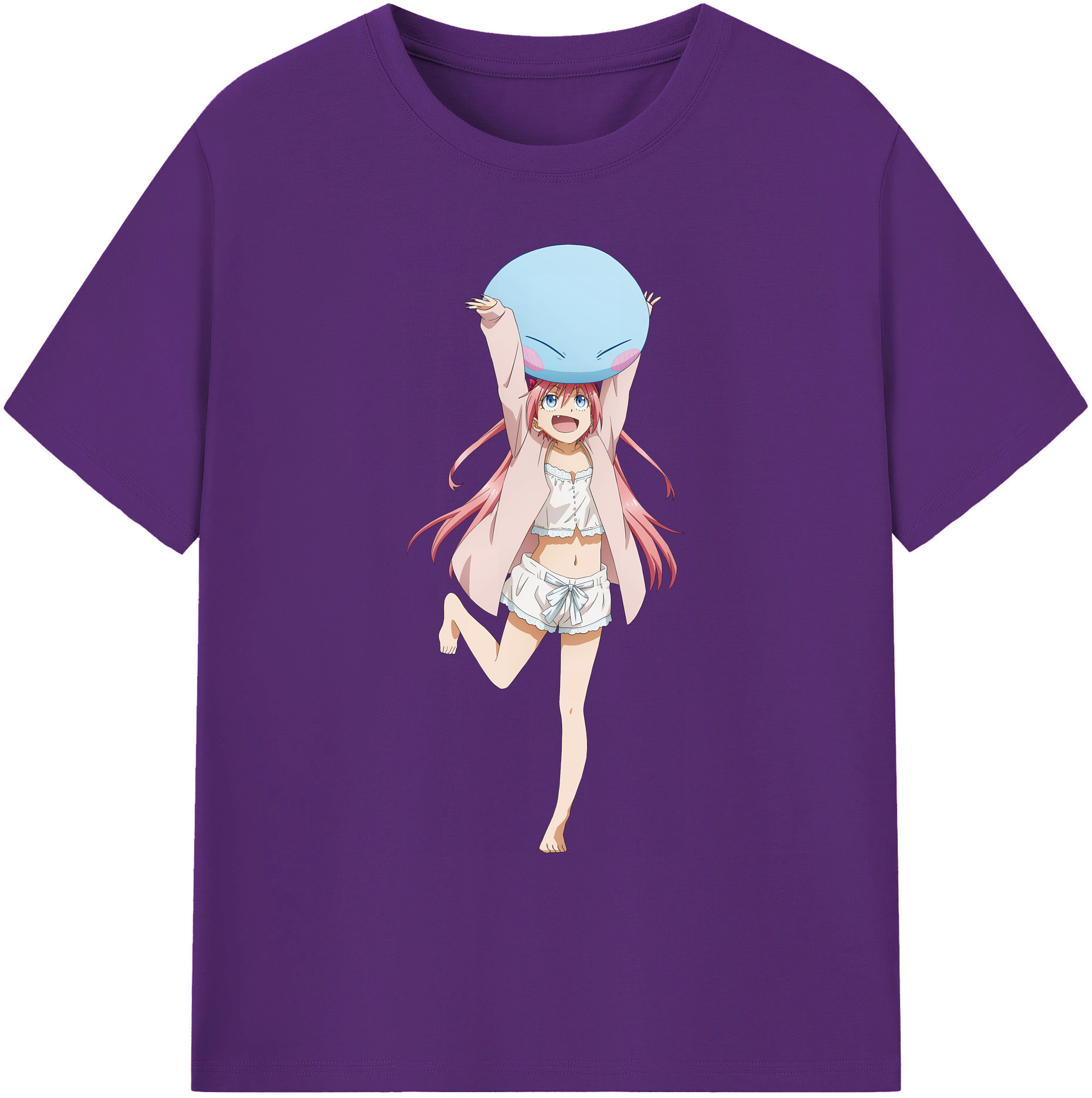 （画像用） 転スラ Regarding Reincarnated to Slime 綿100％ メンズ半袖Tシャツ｜肌触りやわらか＆通気性