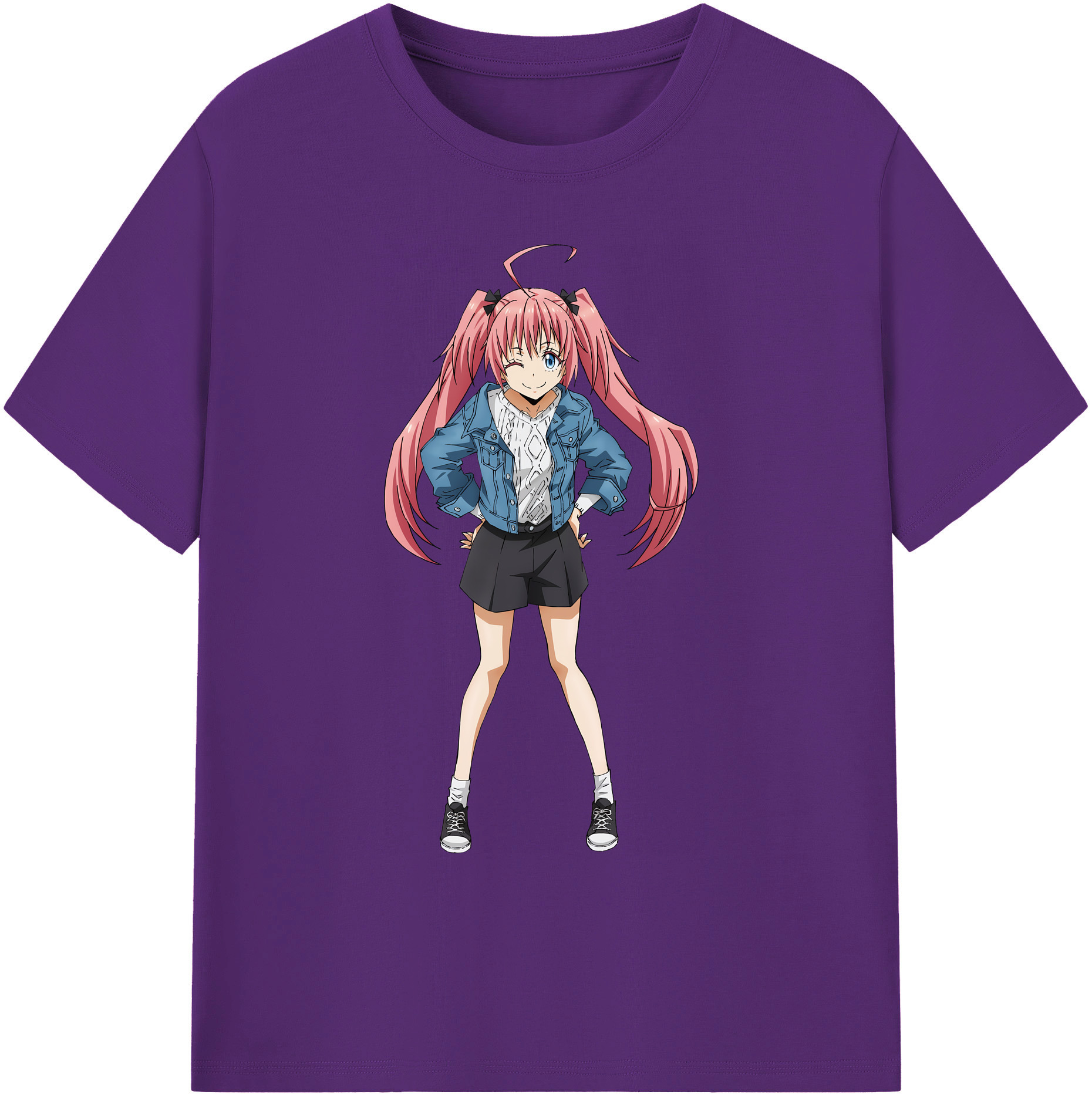 （画像用） 転スラ Regarding Reincarnated to Slime 綿100％ メンズ半袖Tシャツ｜肌触りやわらか＆通気性