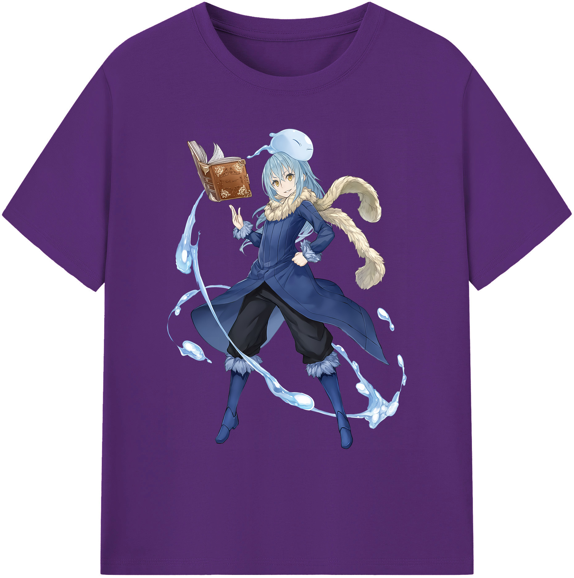 （画像用） 転スラ Regarding Reincarnated to Slime 綿100％ メンズ半袖Tシャツ｜肌触りやわらか＆通気性