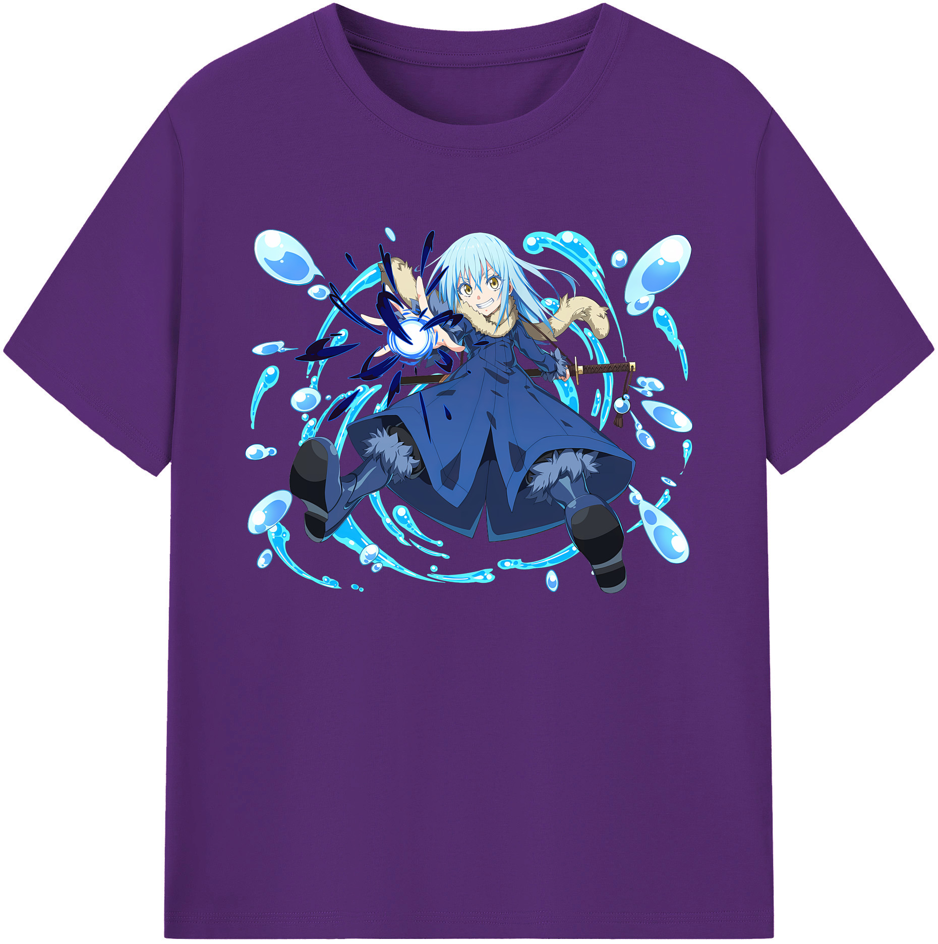 （画像用） 転スラ Regarding Reincarnated to Slime 綿100％ メンズ半袖Tシャツ｜肌触りやわらか＆通気性