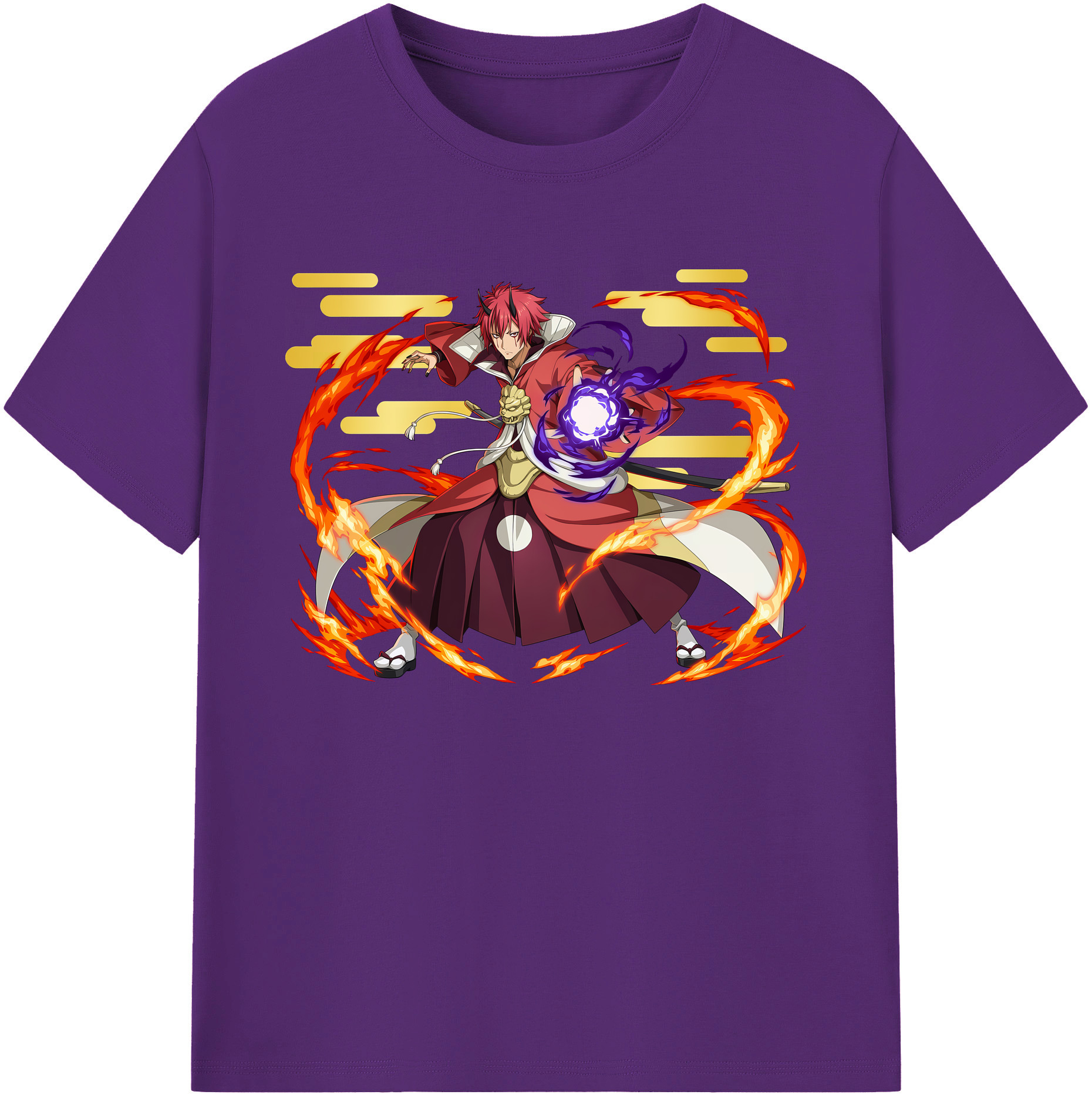 （画像用） 転スラ Regarding Reincarnated to Slime 綿100％ メンズ半袖Tシャツ｜肌触りやわらか＆通気性