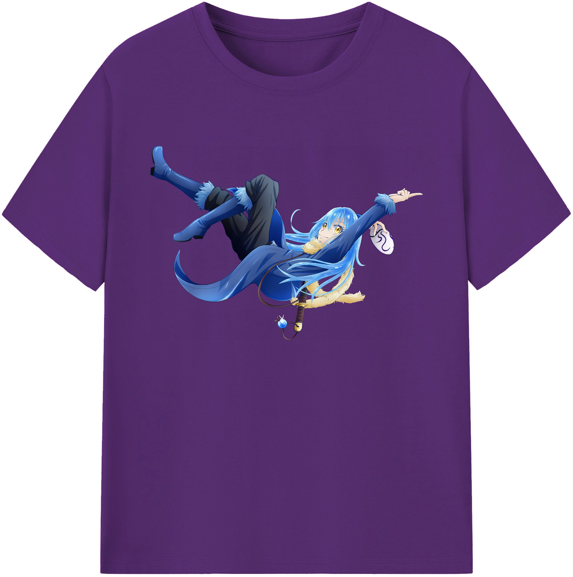 （画像用） 転スラ Regarding Reincarnated to Slime 綿100％ メンズ半袖Tシャツ｜肌触りやわらか＆通気性