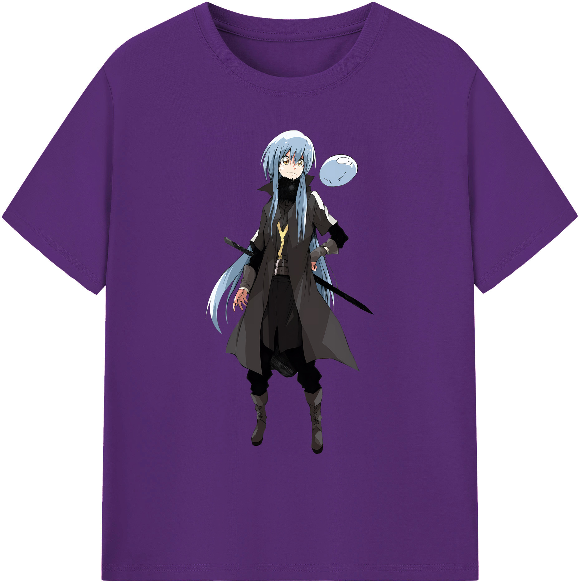 （画像用） 転スラ Regarding Reincarnated to Slime 綿100％ メンズ半袖Tシャツ｜肌触りやわらか＆通気性
