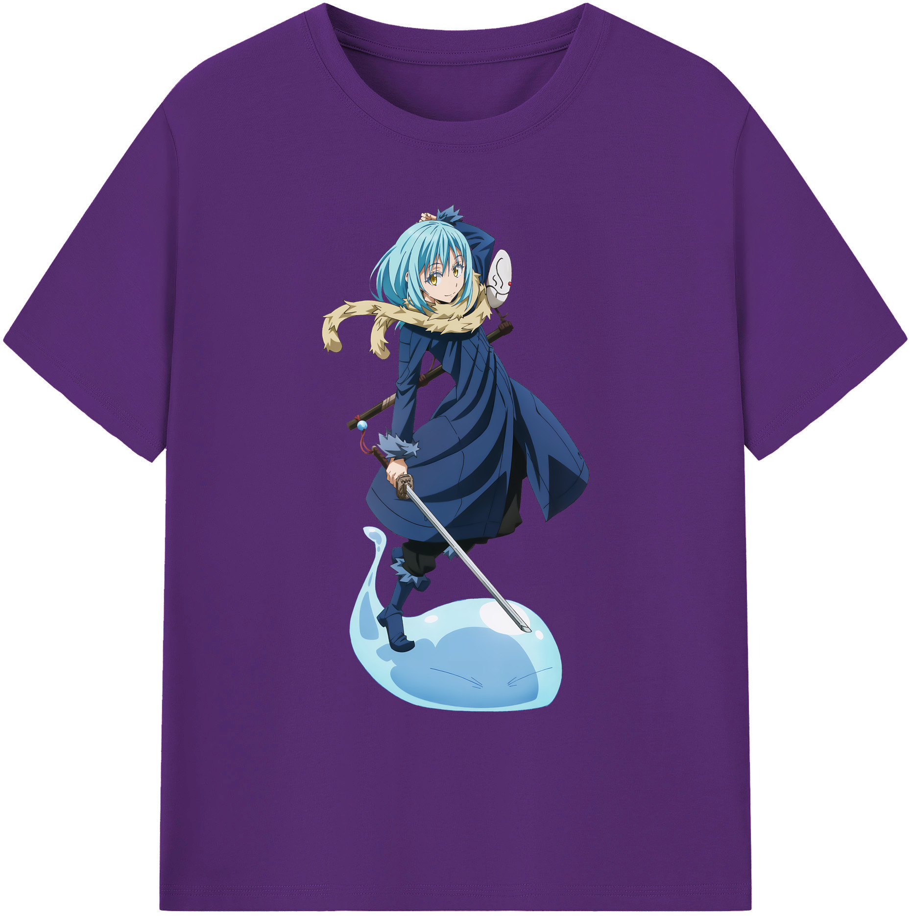 （画像用） 転スラ Regarding Reincarnated to Slime 綿100％ メンズ半袖Tシャツ｜肌触りやわらか＆通気性