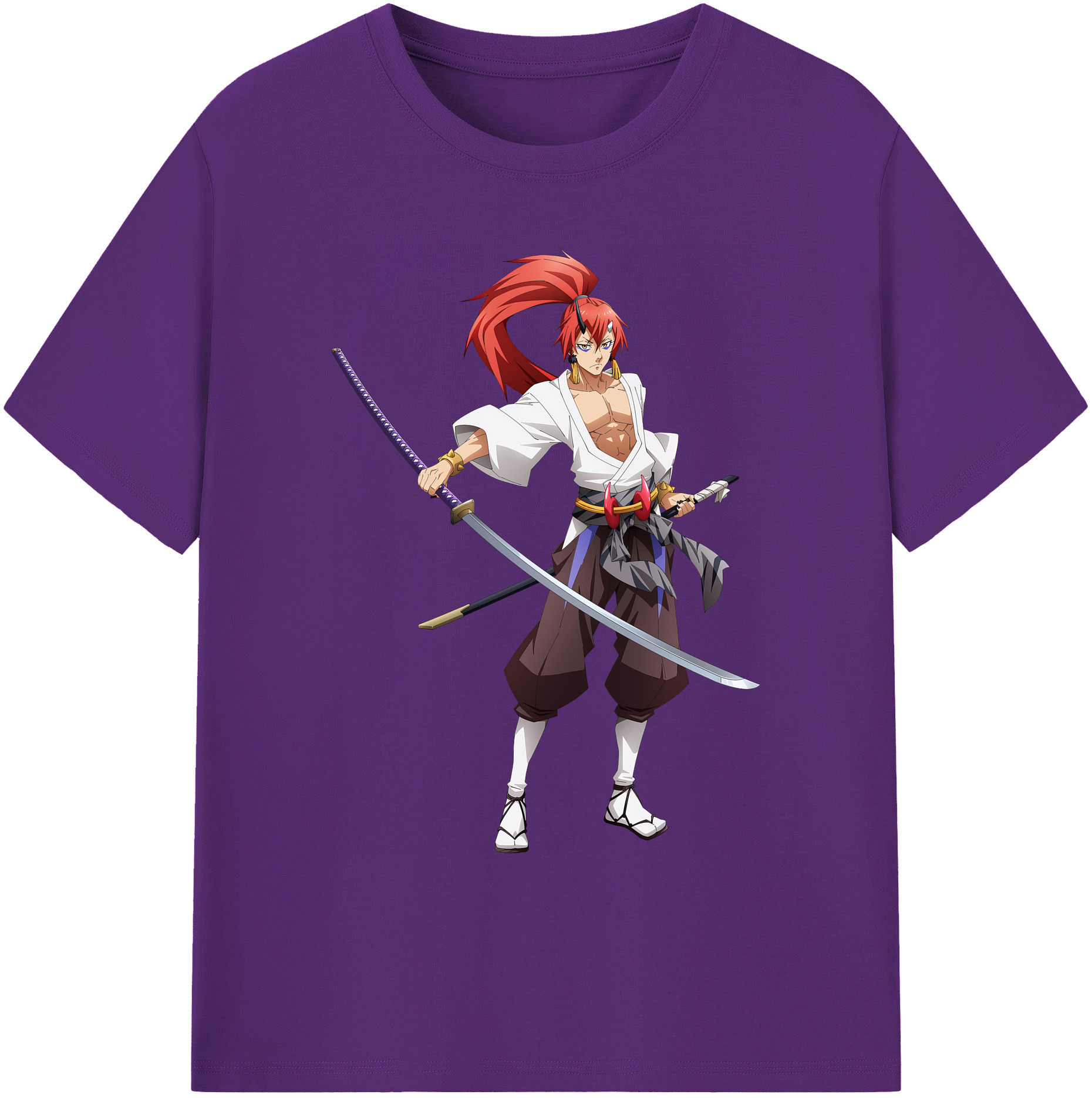 （画像用） 転スラ Regarding Reincarnated to Slime 綿100％ メンズ半袖Tシャツ｜肌触りやわらか＆通気性