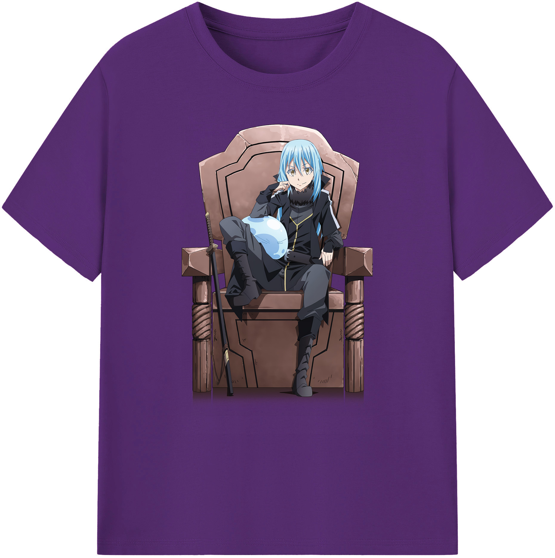（画像用） 転スラ Regarding Reincarnated to Slime 綿100％ メンズ半袖Tシャツ｜肌触りやわらか＆通気性