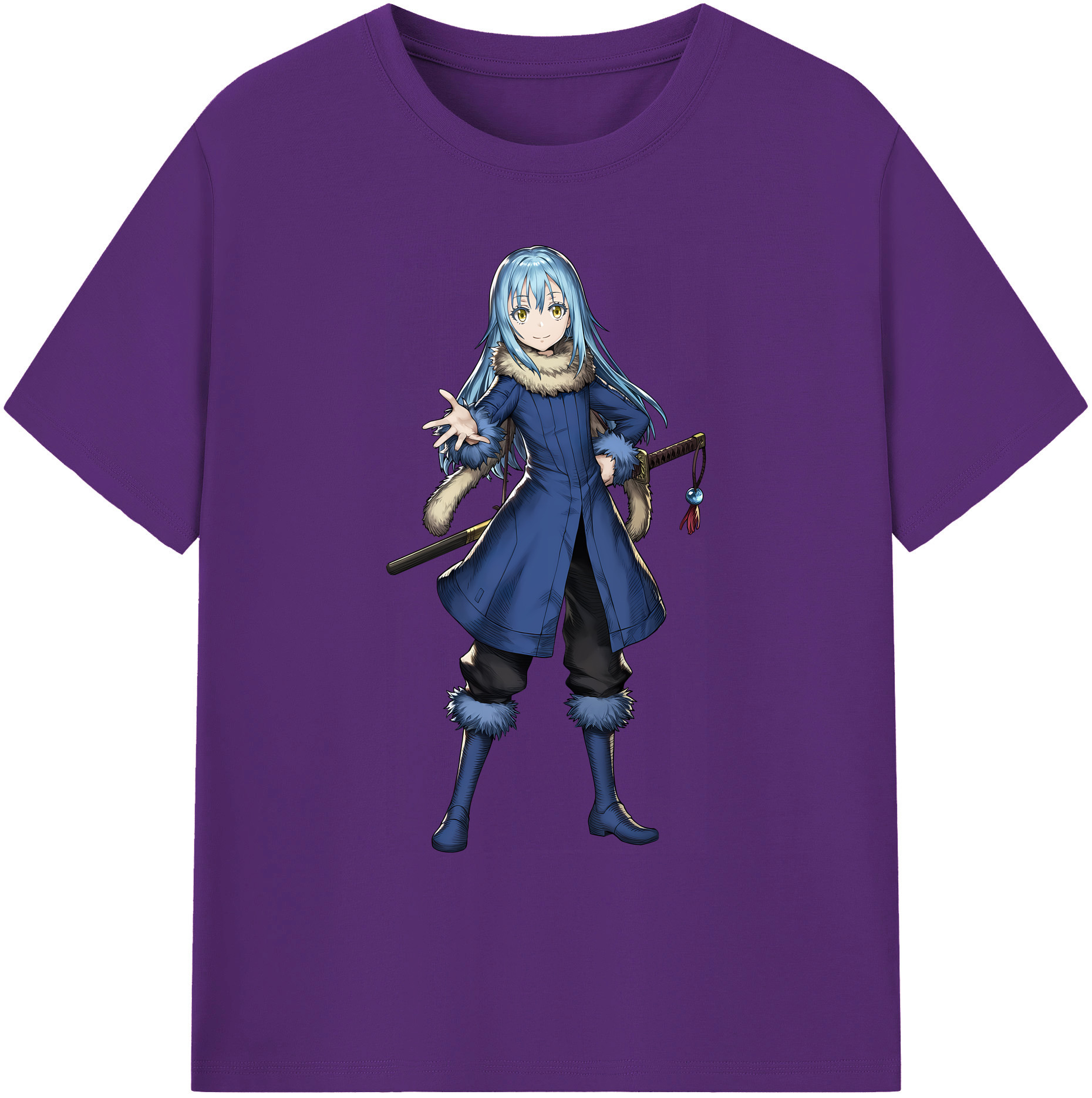 （画像用） 転スラ Regarding Reincarnated to Slime 綿100％ メンズ半袖Tシャツ｜肌触りやわらか＆通気性
