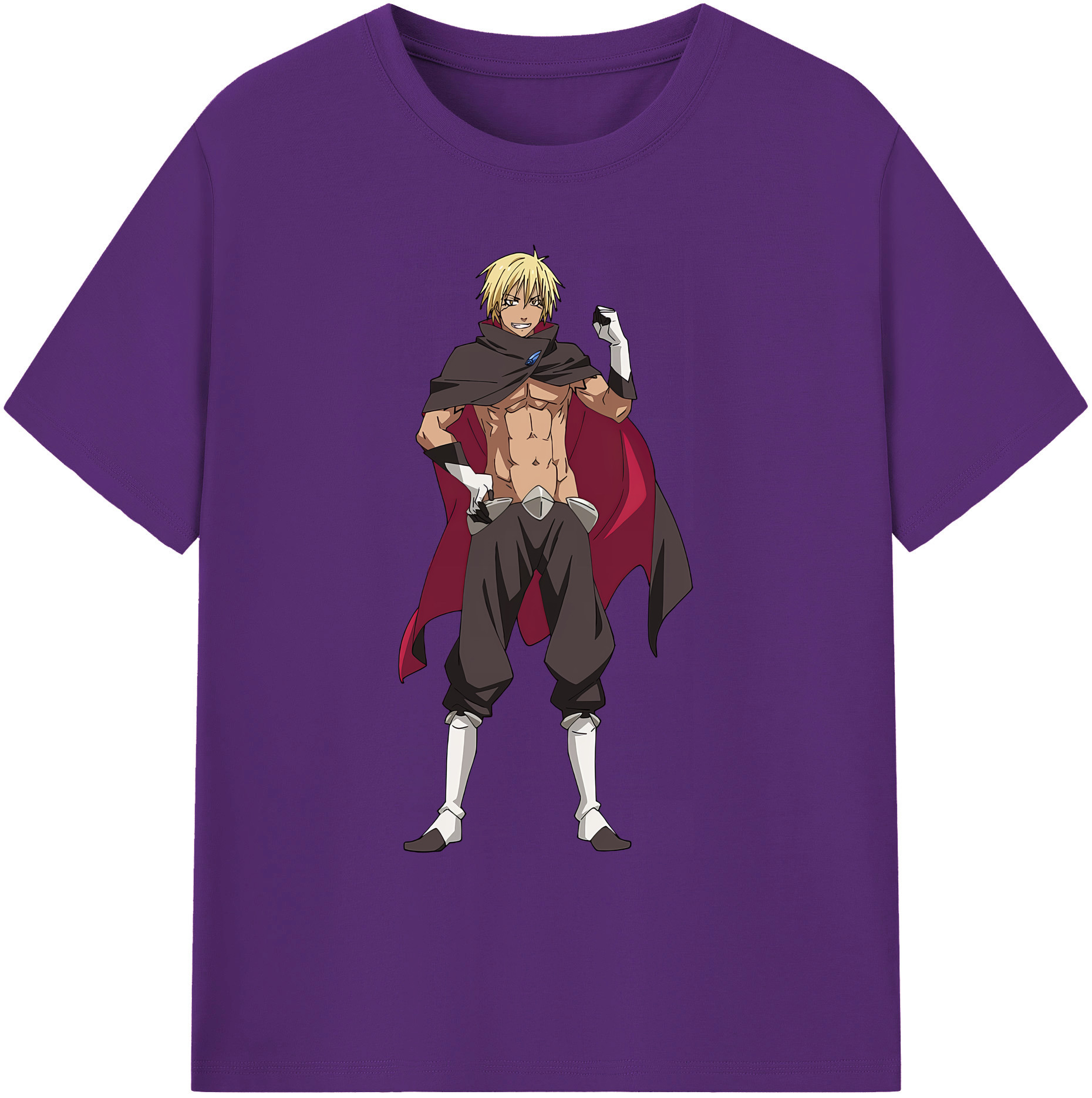 （画像用） 転スラ Regarding Reincarnated to Slime 綿100％ メンズ半袖Tシャツ｜肌触りやわらか＆通気性