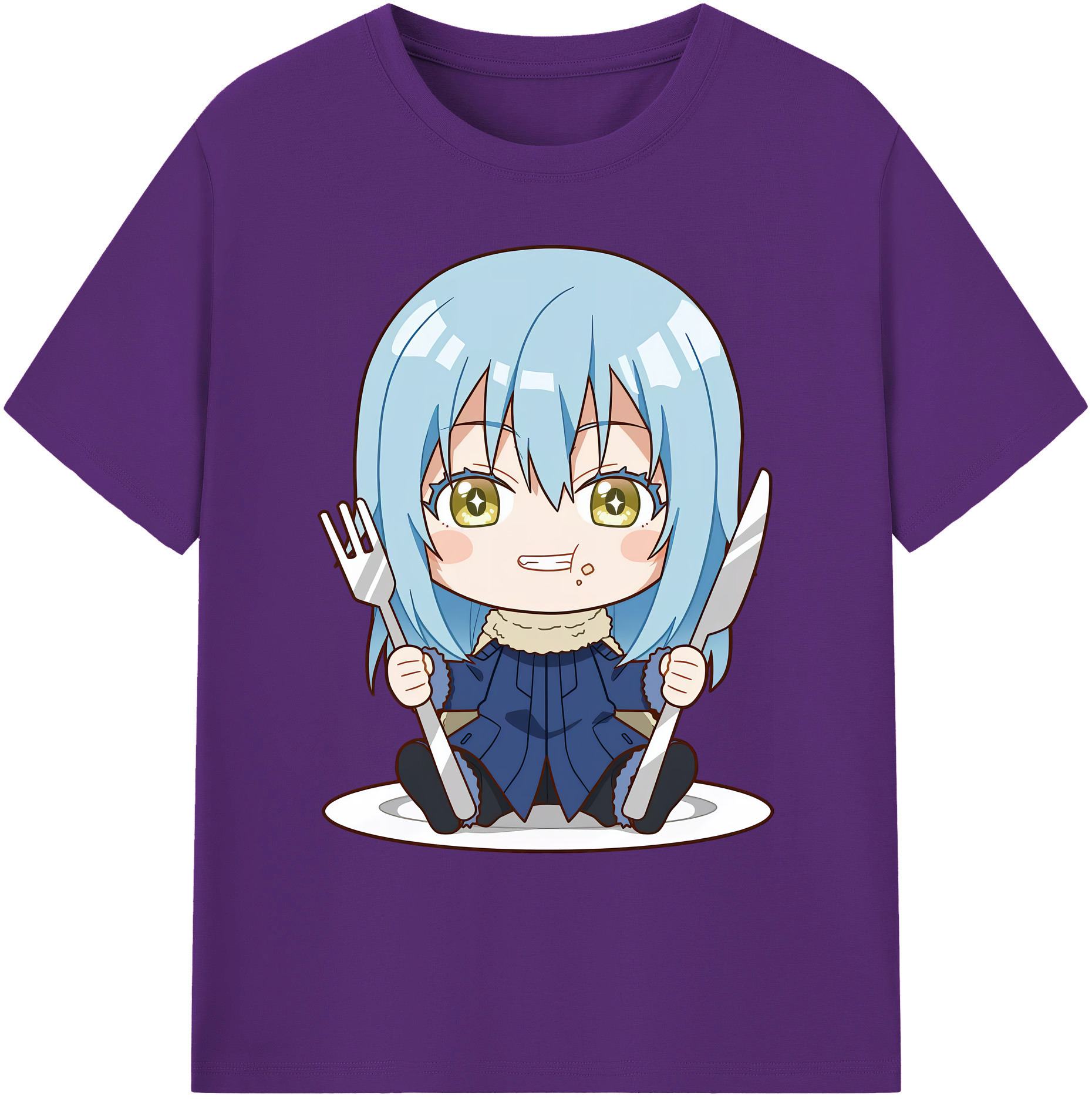 （画像用） 転スラ Regarding Reincarnated to Slime 綿100％ メンズ半袖Tシャツ｜肌触りやわらか＆通気性
