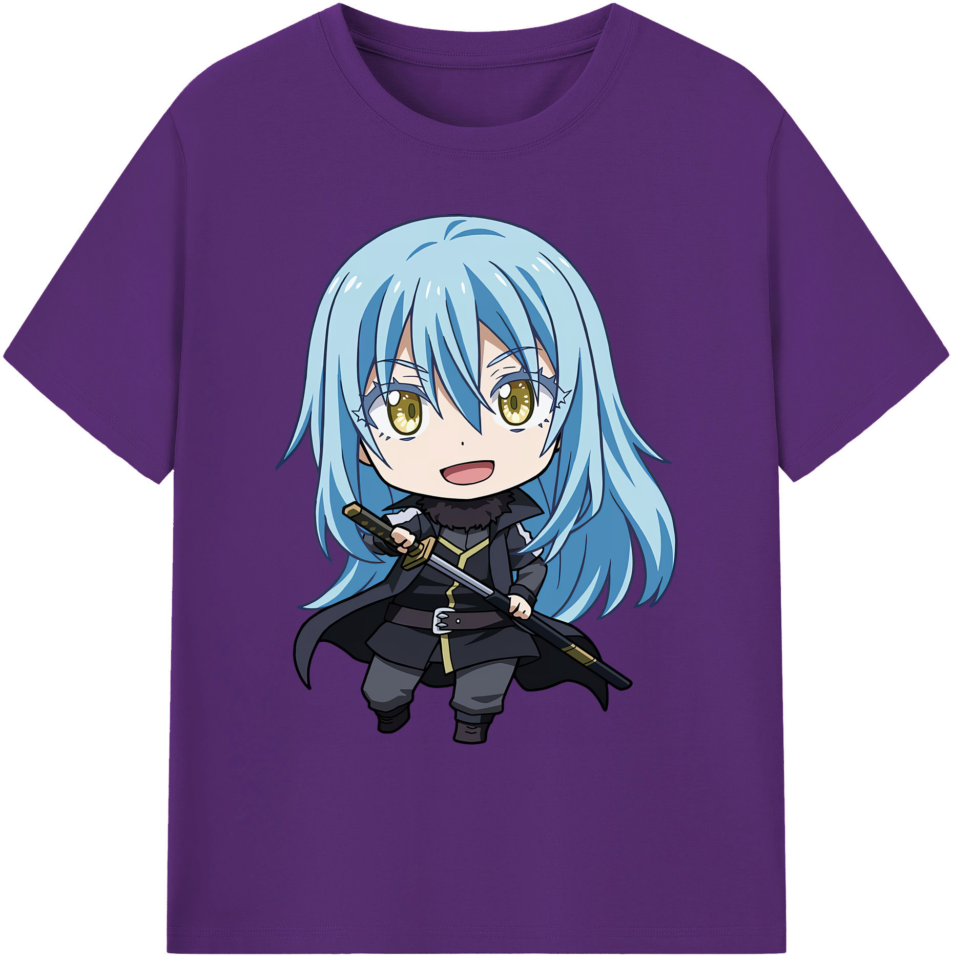 （画像用） 転スラ Regarding Reincarnated to Slime 綿100％ メンズ半袖Tシャツ｜肌触りやわらか＆通気性