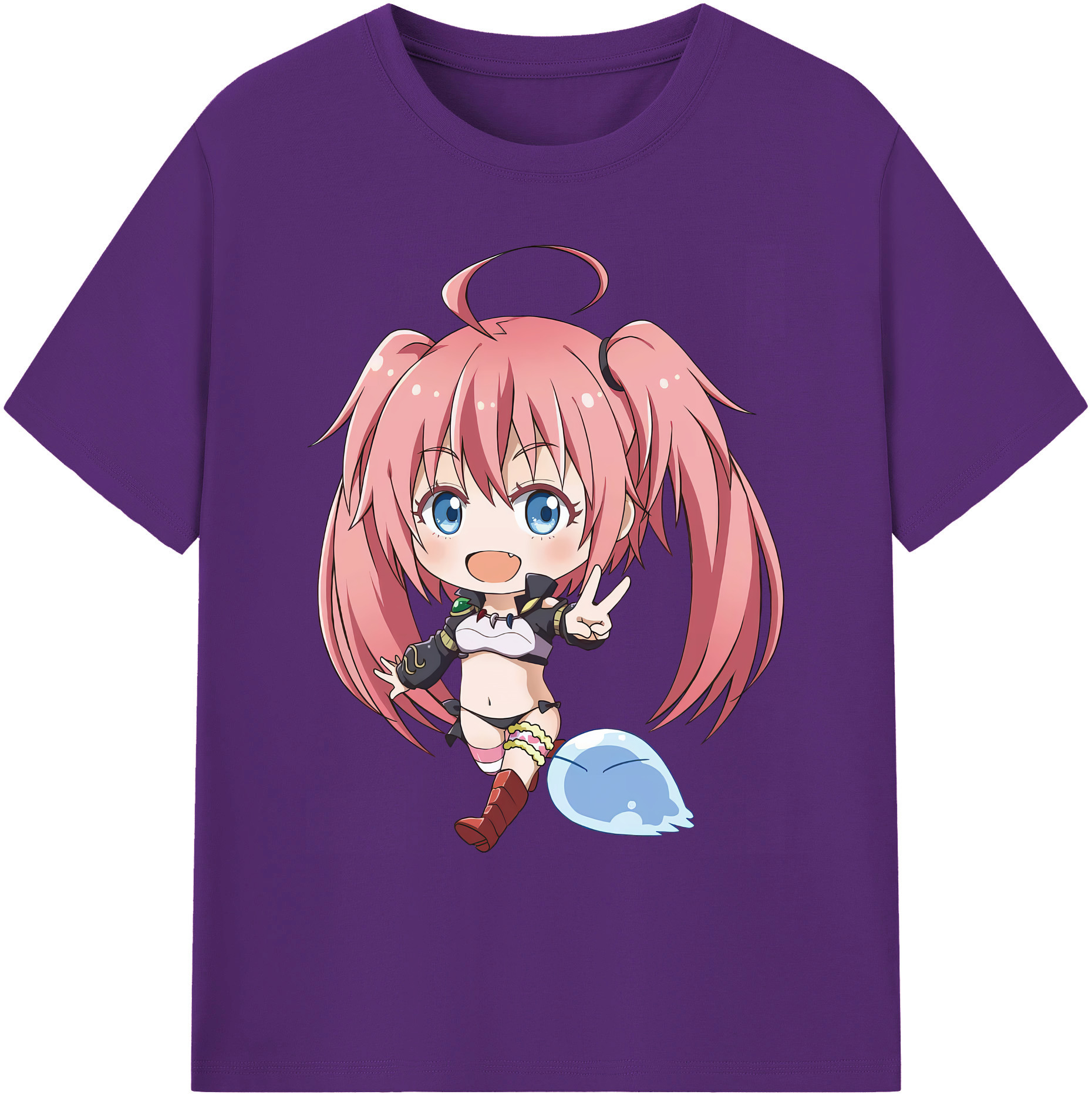 （画像用） 転スラ Regarding Reincarnated to Slime 綿100％ メンズ半袖Tシャツ｜肌触りやわらか＆通気性