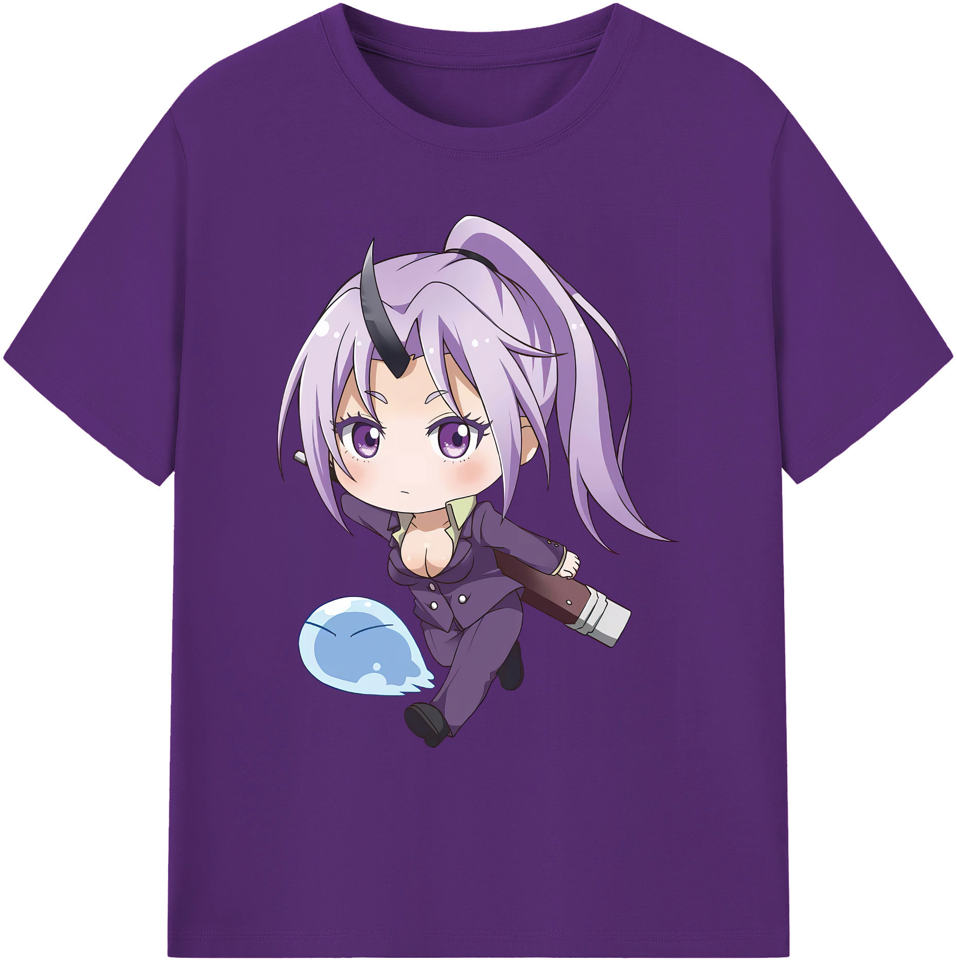 （画像用） 転スラ Regarding Reincarnated to Slime 綿100％ メンズ半袖Tシャツ｜肌触りやわらか＆通気性
