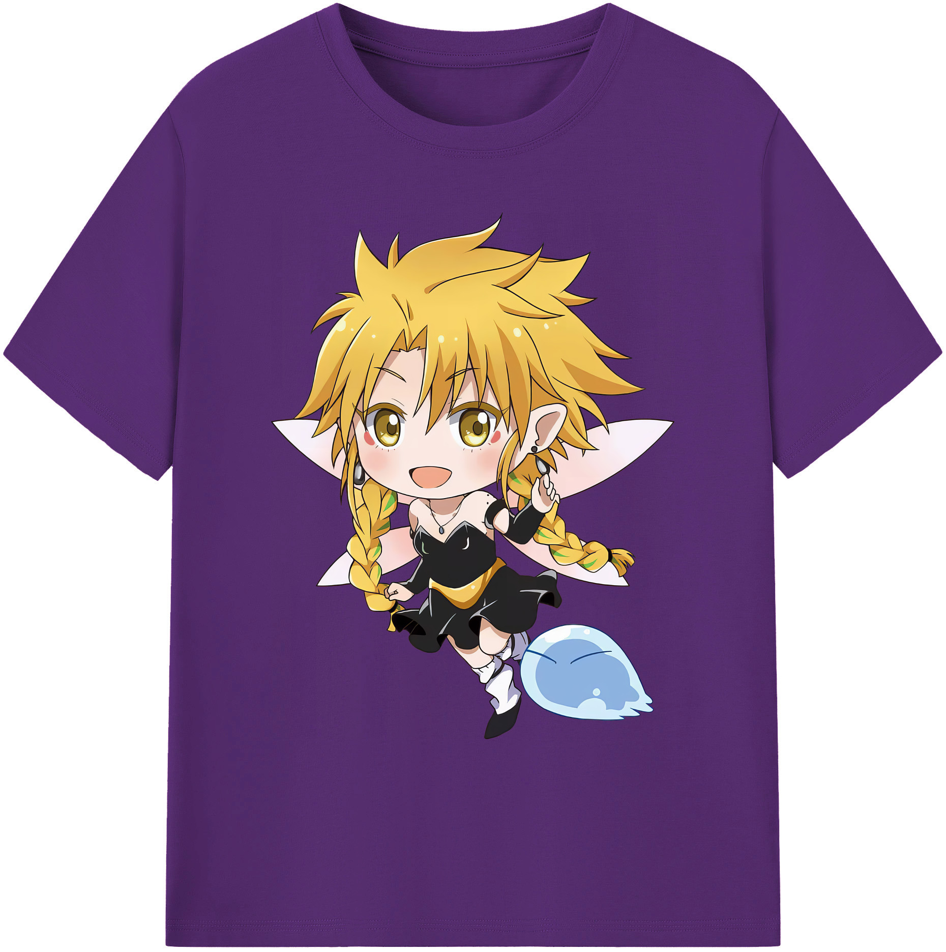 （画像用） 転スラ Regarding Reincarnated to Slime 綿100％ メンズ半袖Tシャツ｜肌触りやわらか＆通気性