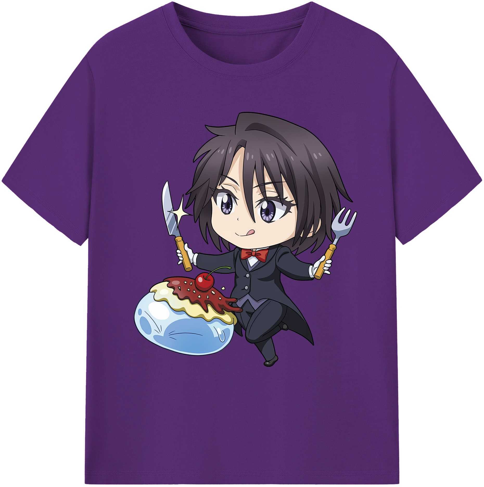 （画像用） 転スラ Regarding Reincarnated to Slime 綿100％ メンズ半袖Tシャツ｜肌触りやわらか＆通気性