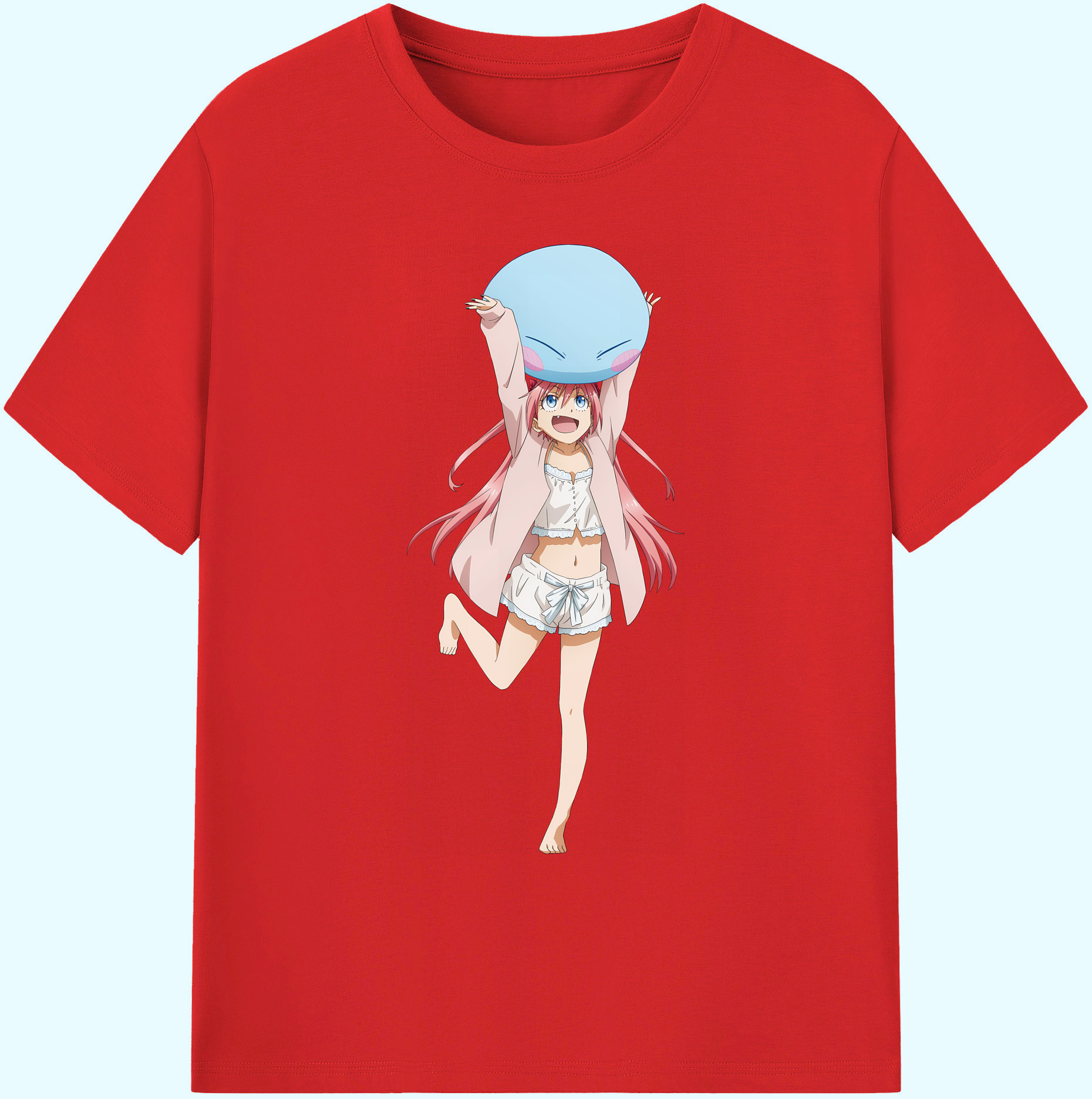 （画像用） 転スラ Regarding Reincarnated to Slime 綿100％ メンズ半袖Tシャツ｜肌触りやわらか＆通気性