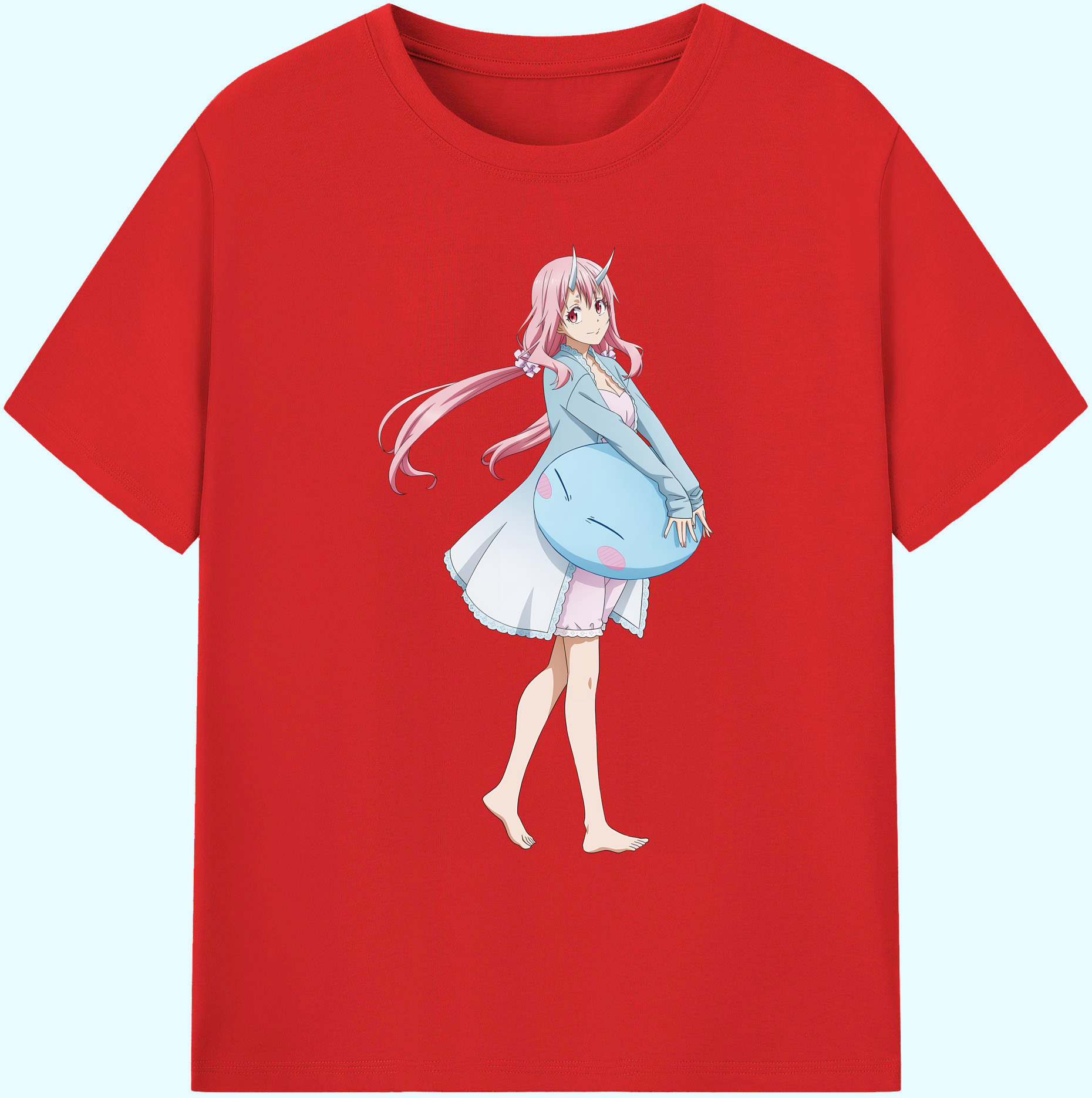 （画像用） 転スラ Regarding Reincarnated to Slime 綿100％ メンズ半袖Tシャツ｜肌触りやわらか＆通気性