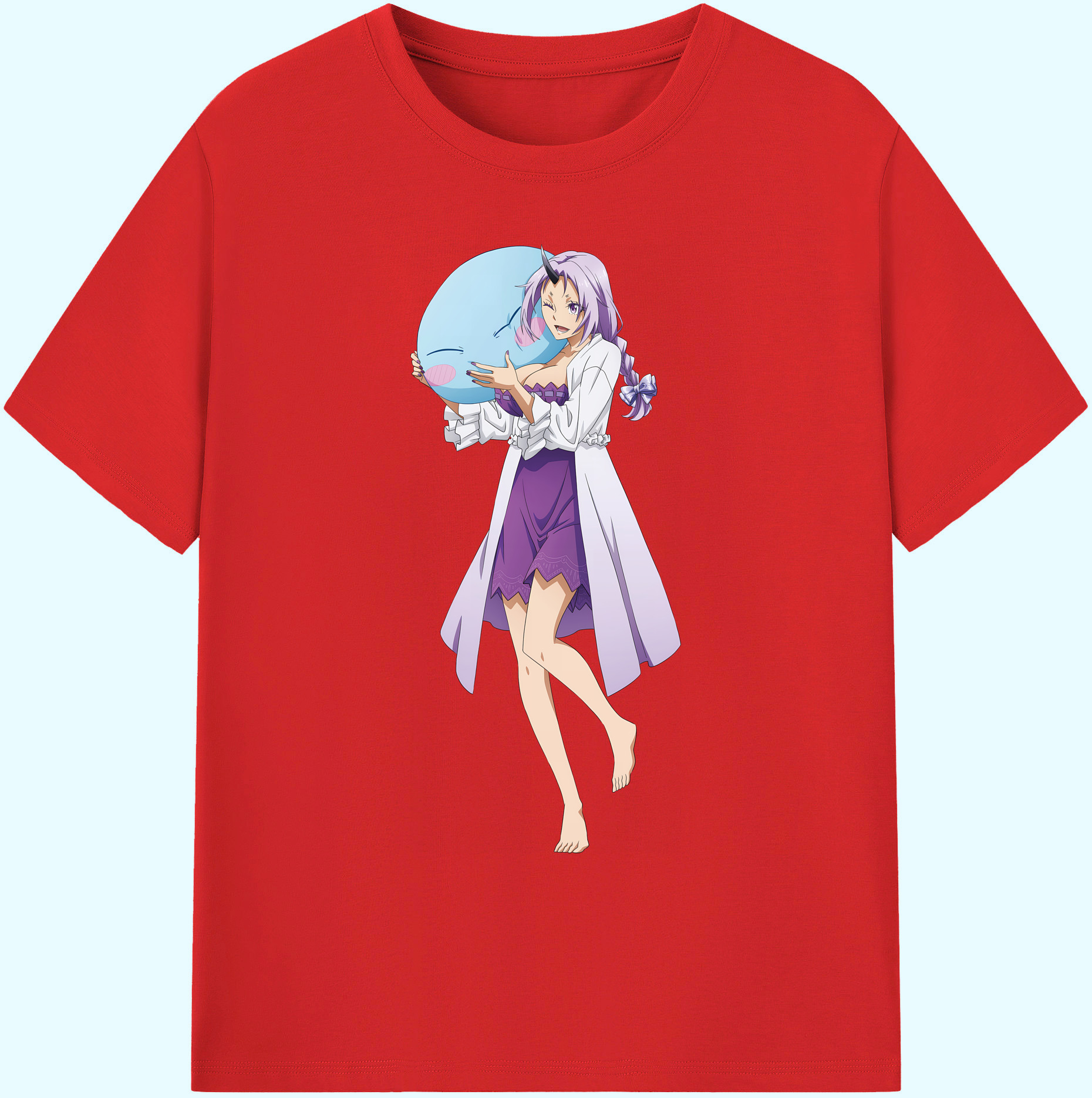 （画像用） 転スラ Regarding Reincarnated to Slime 綿100％ メンズ半袖Tシャツ｜肌触りやわらか＆通気性