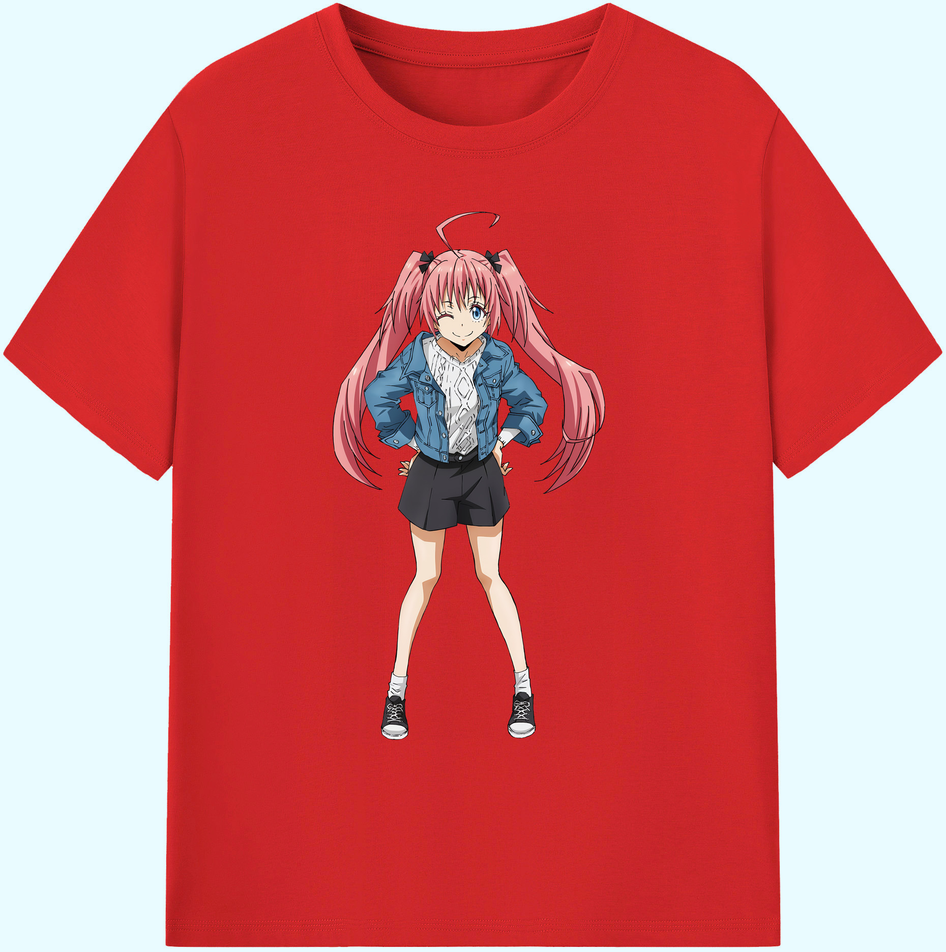 （画像用） 転スラ Regarding Reincarnated to Slime 綿100％ メンズ半袖Tシャツ｜肌触りやわらか＆通気性