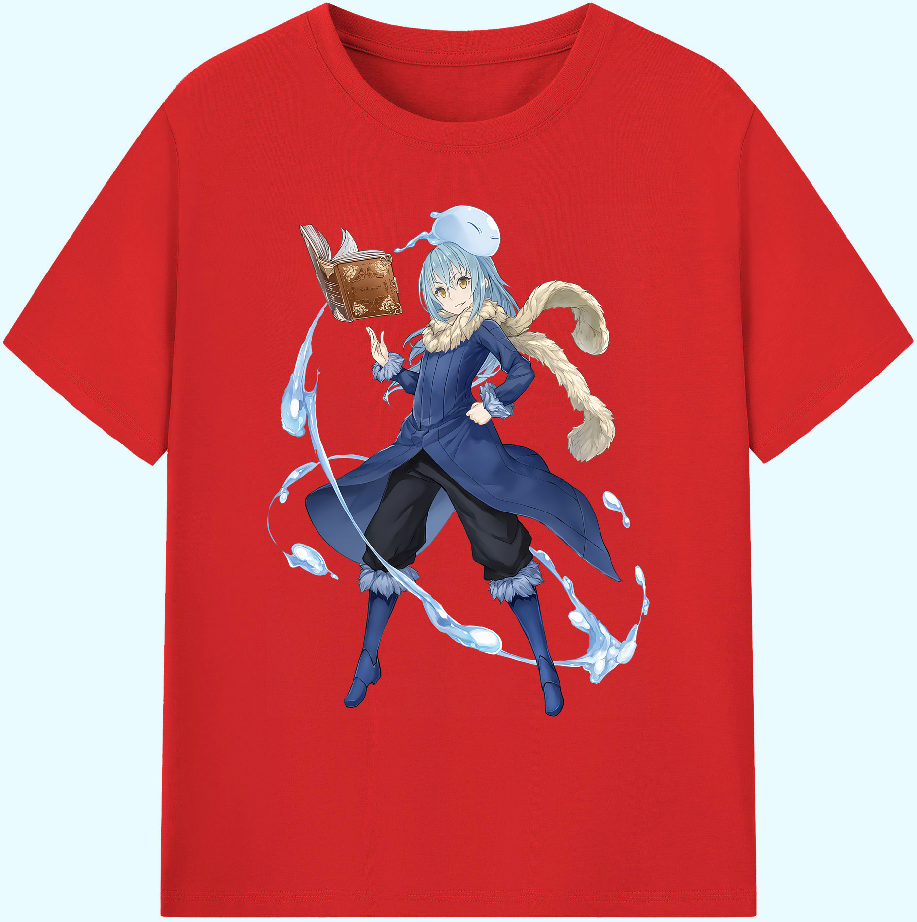 （画像用） 転スラ Regarding Reincarnated to Slime 綿100％ メンズ半袖Tシャツ｜肌触りやわらか＆通気性