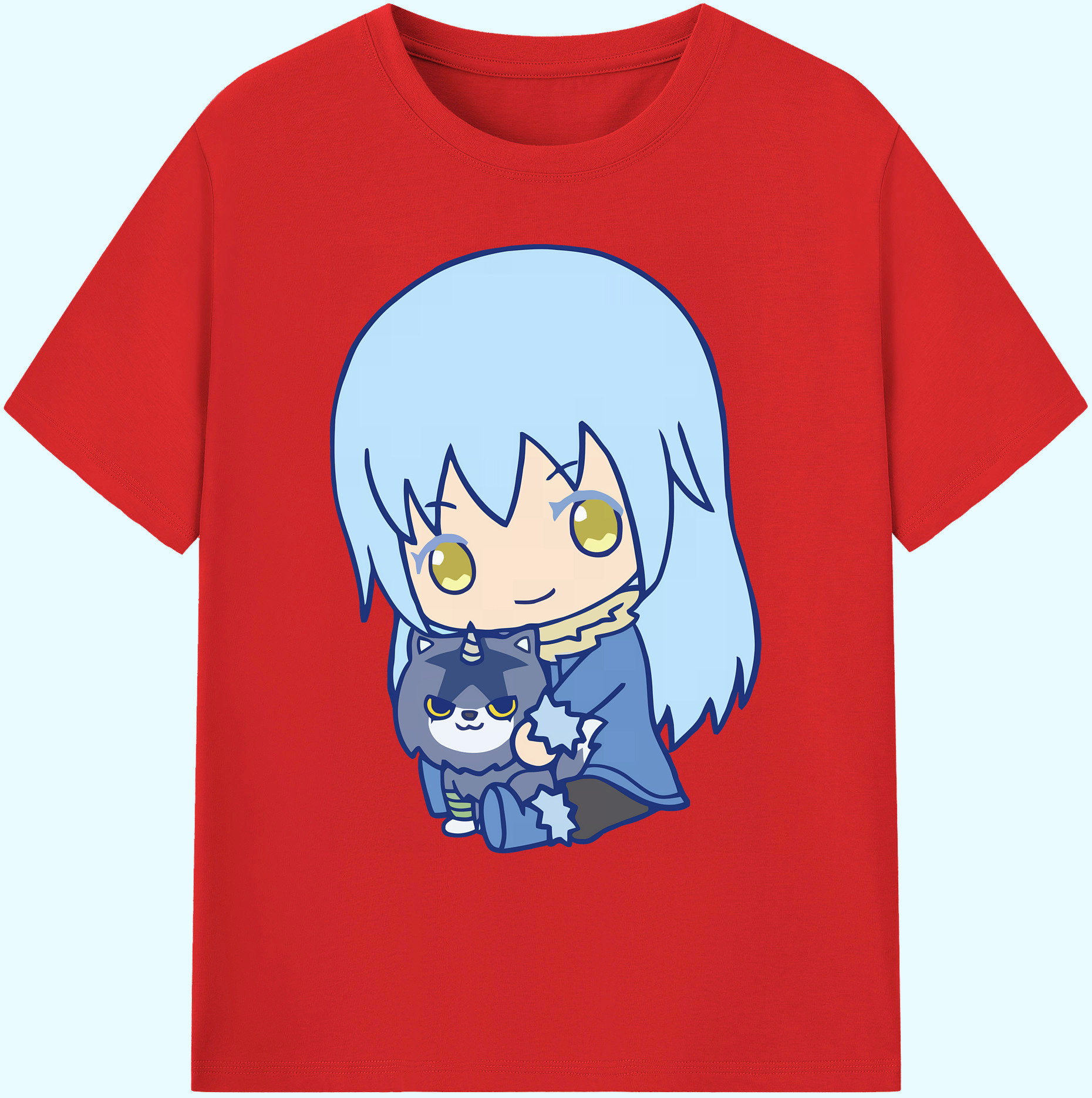 （画像用） 転スラ Regarding Reincarnated to Slime 綿100％ メンズ半袖Tシャツ｜肌触りやわらか＆通気性