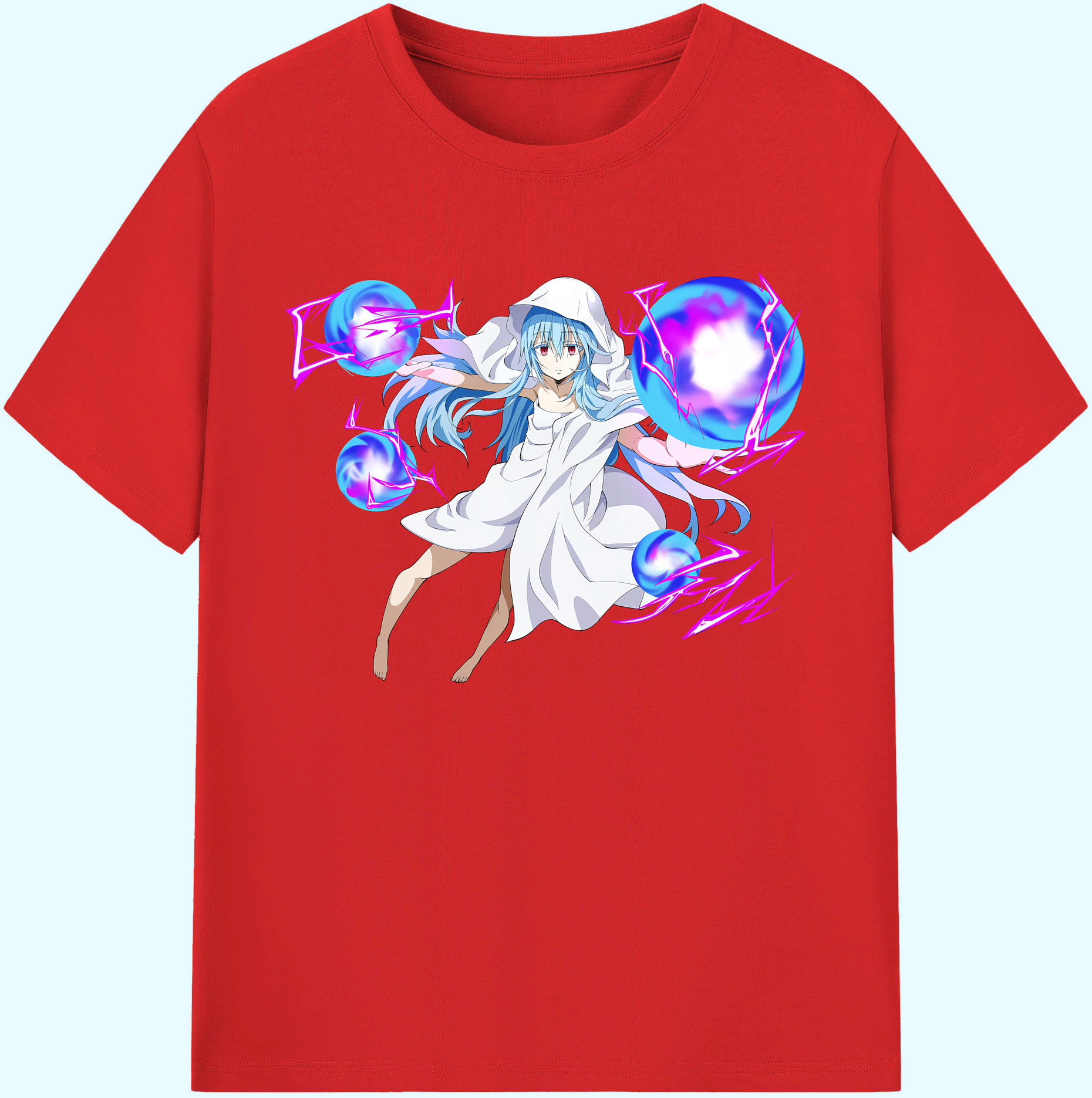 （画像用） 転スラ Regarding Reincarnated to Slime 綿100％ メンズ半袖Tシャツ｜肌触りやわらか＆通気性