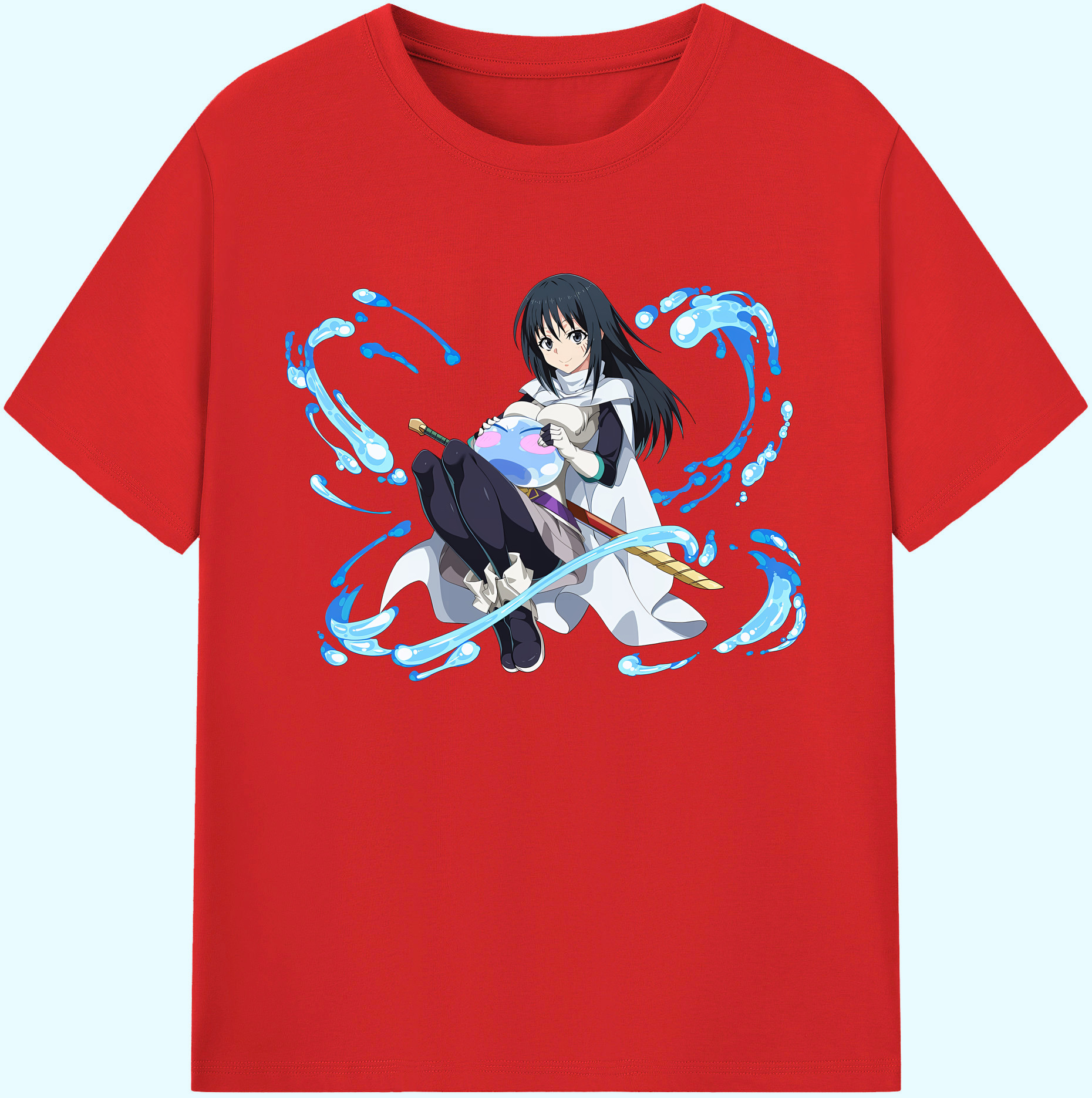 （画像用） 転スラ Regarding Reincarnated to Slime 綿100％ メンズ半袖Tシャツ｜肌触りやわらか＆通気性