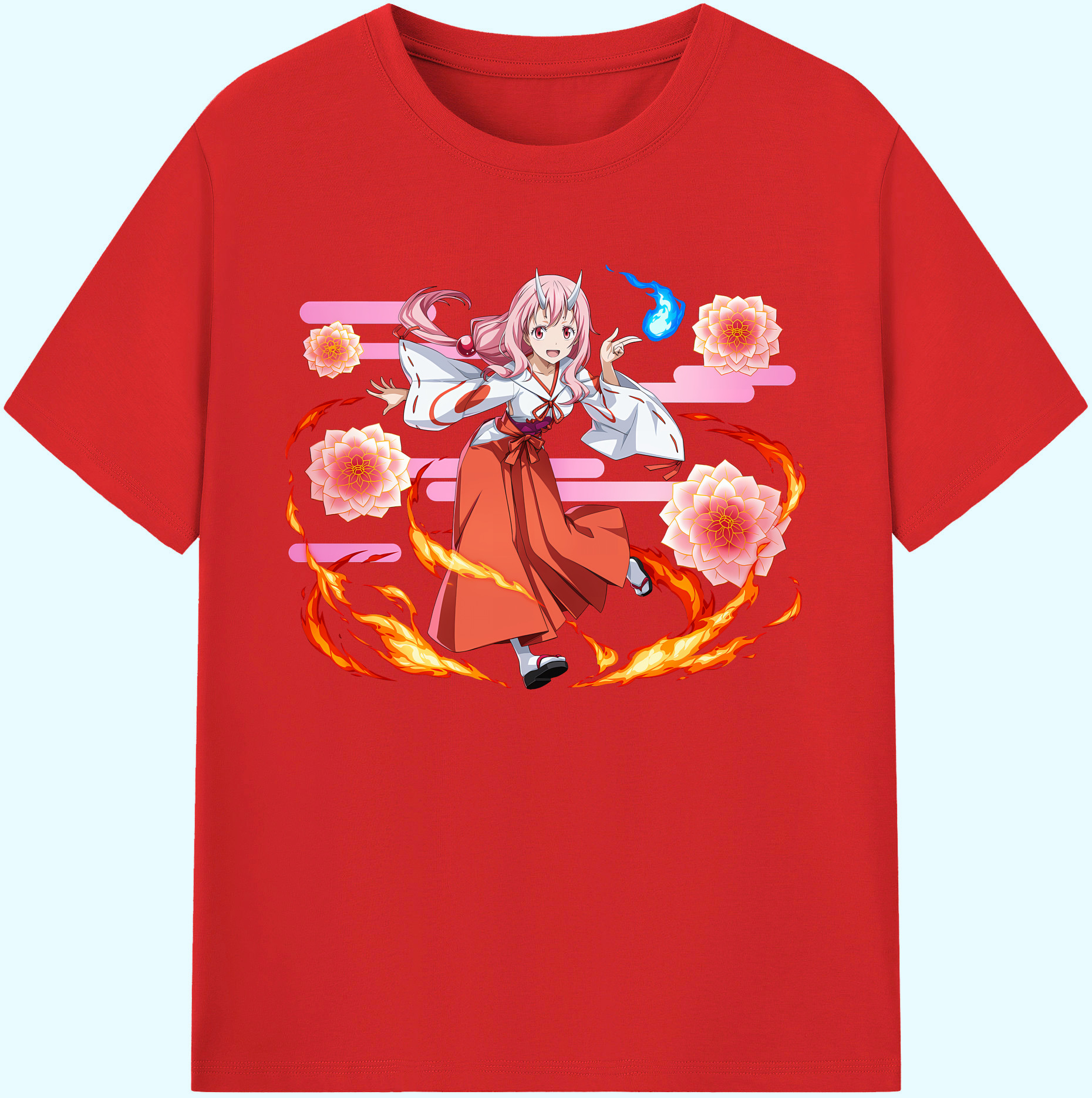 （画像用） 転スラ Regarding Reincarnated to Slime 綿100％ メンズ半袖Tシャツ｜肌触りやわらか＆通気性