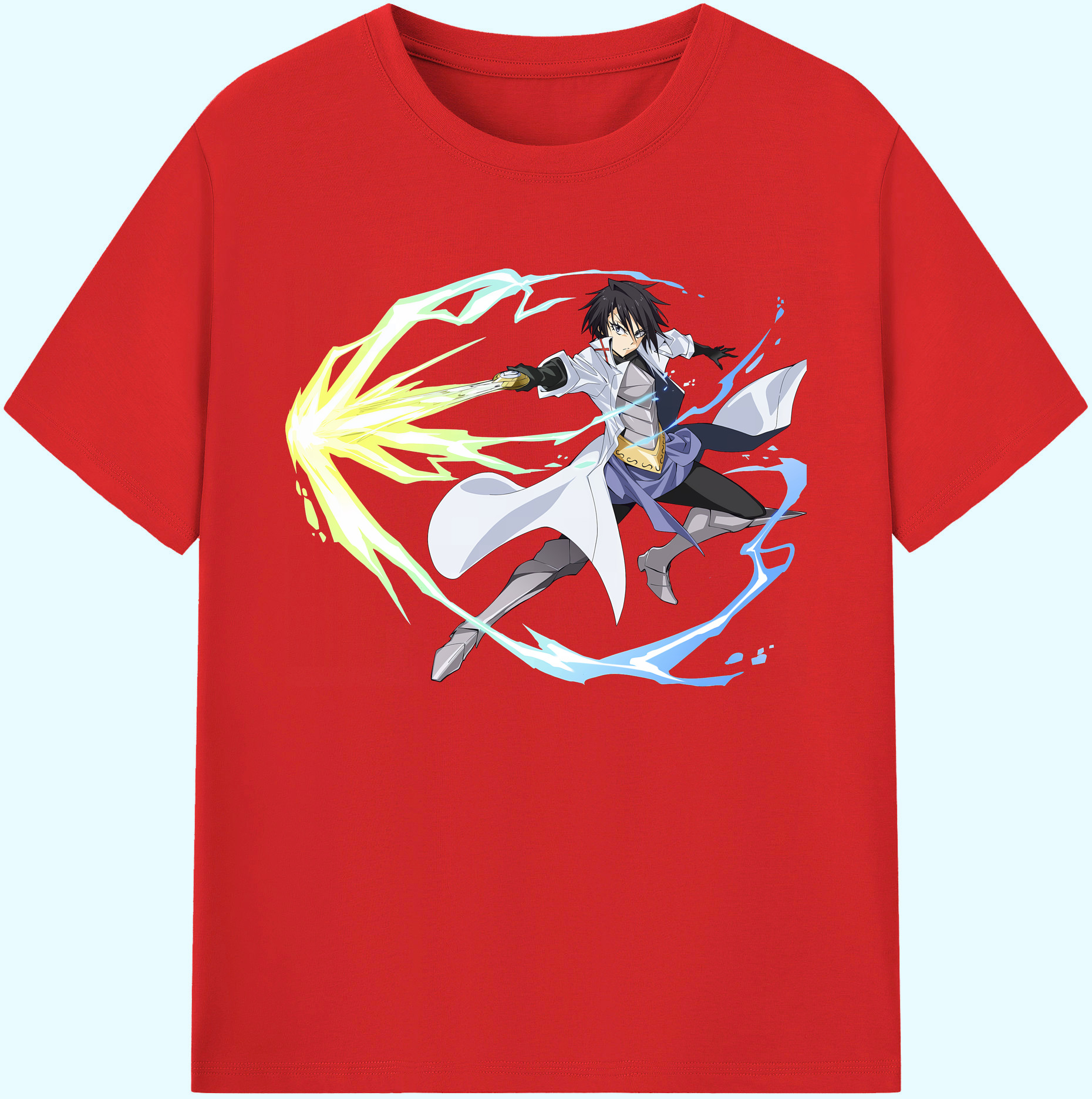 （画像用） 転スラ Regarding Reincarnated to Slime 綿100％ メンズ半袖Tシャツ｜肌触りやわらか＆通気性
