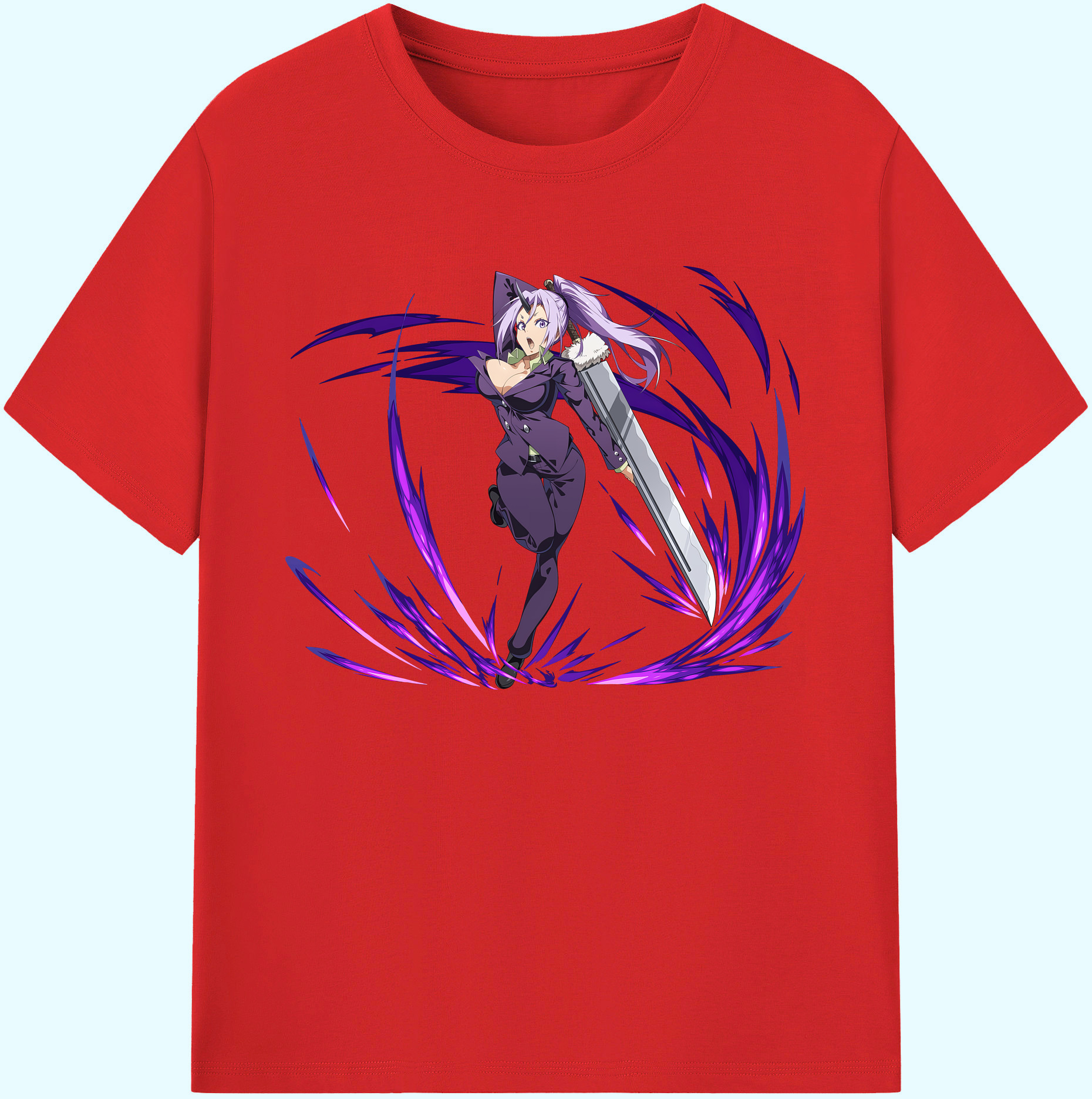 （画像用） 転スラ Regarding Reincarnated to Slime 綿100％ メンズ半袖Tシャツ｜肌触りやわらか＆通気性