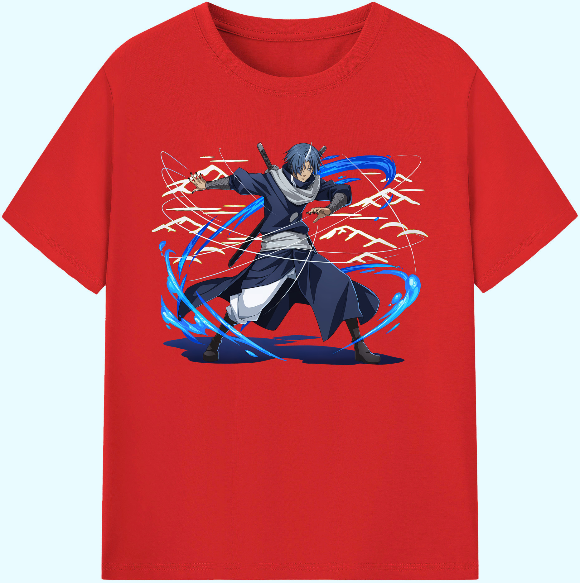 （画像用） 転スラ Regarding Reincarnated to Slime 綿100％ メンズ半袖Tシャツ｜肌触りやわらか＆通気性