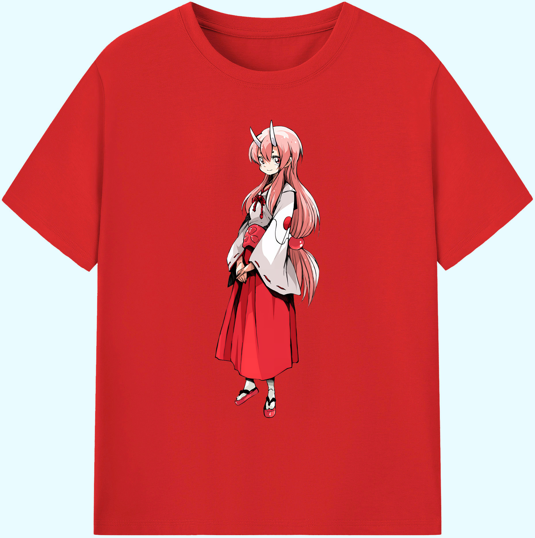 （画像用） 転スラ Regarding Reincarnated to Slime 綿100％ メンズ半袖Tシャツ｜肌触りやわらか＆通気性