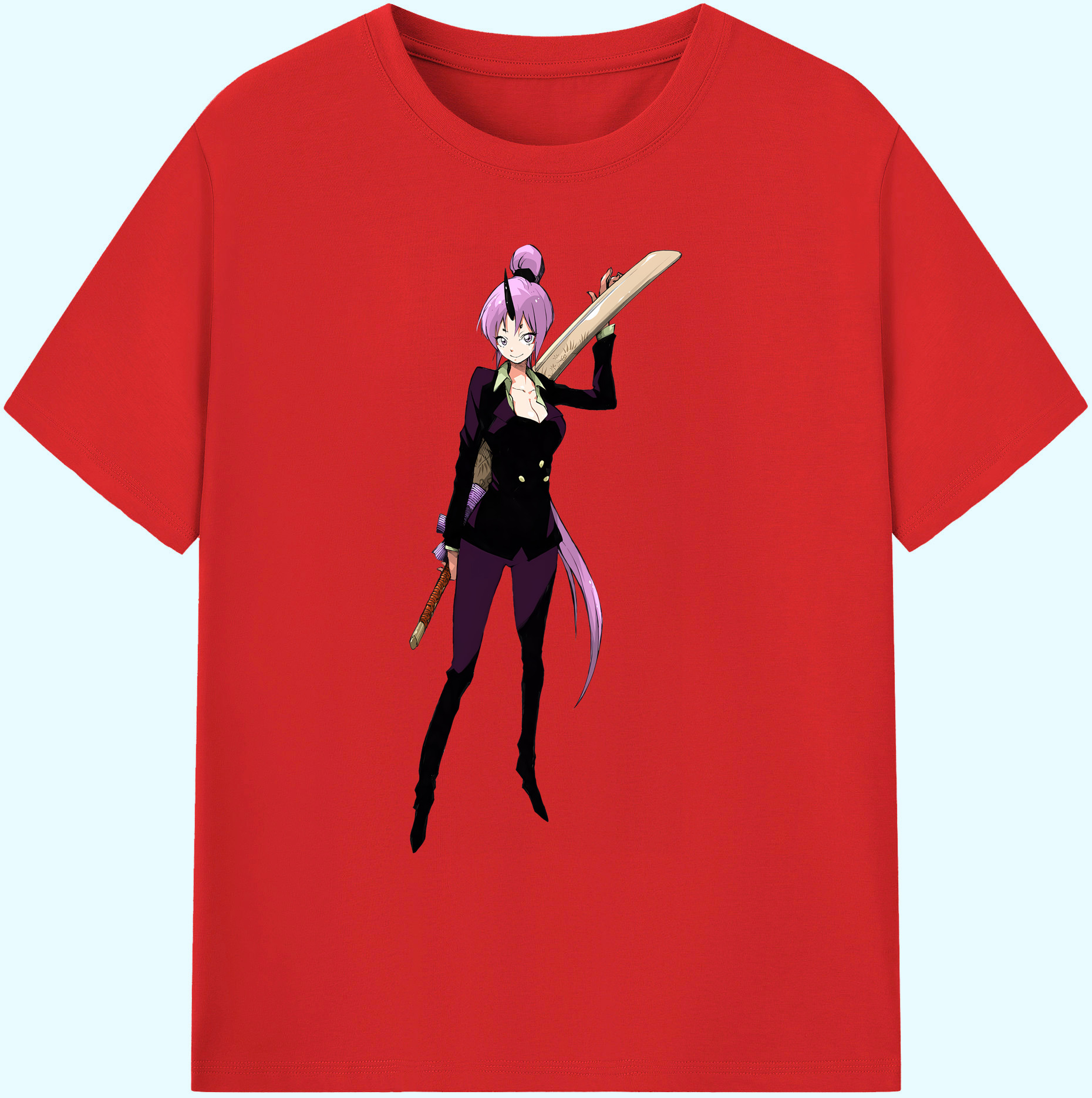 （画像用） 転スラ Regarding Reincarnated to Slime 綿100％ メンズ半袖Tシャツ｜肌触りやわらか＆通気性