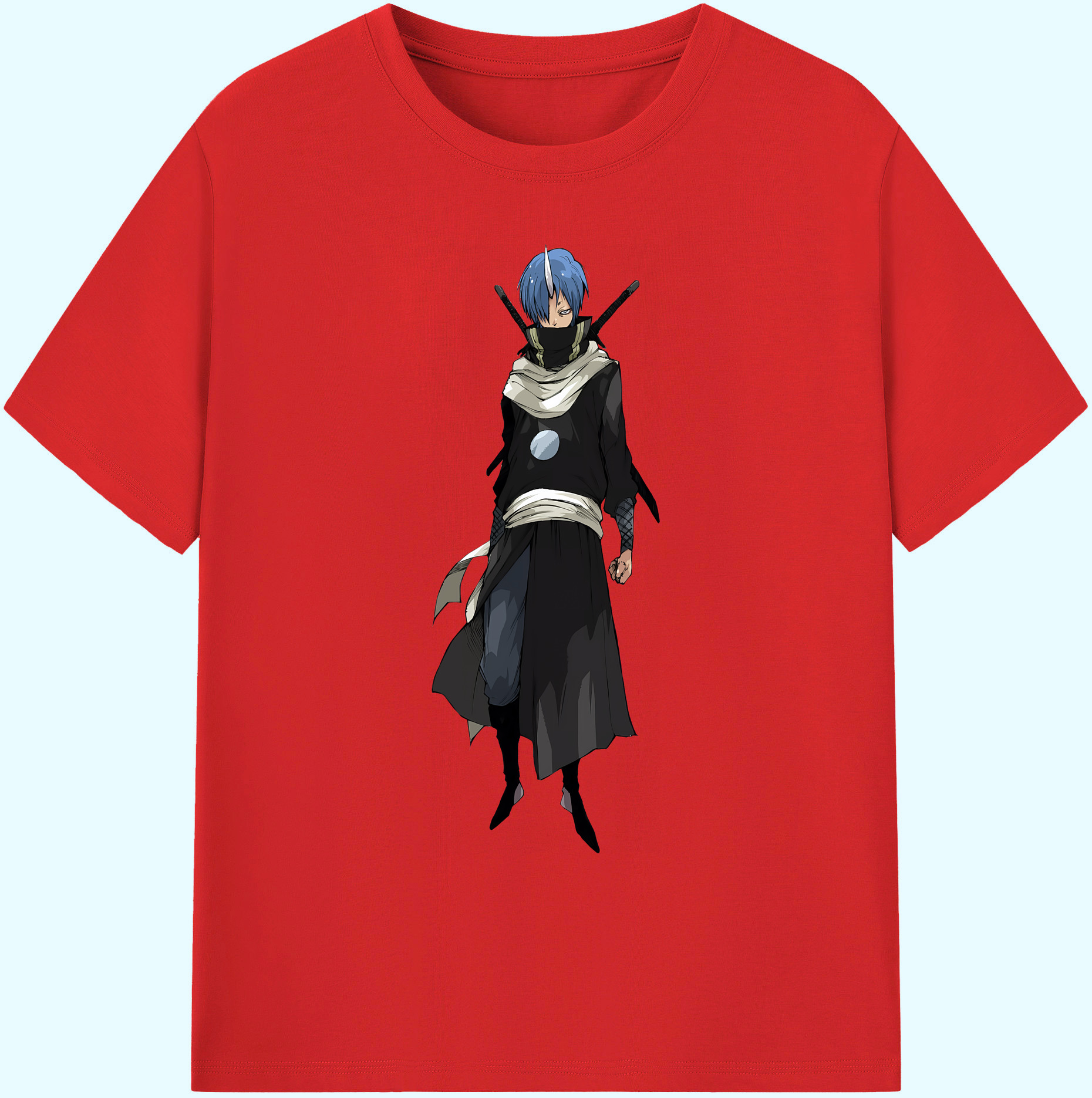 （画像用） 転スラ Regarding Reincarnated to Slime 綿100％ メンズ半袖Tシャツ｜肌触りやわらか＆通気性