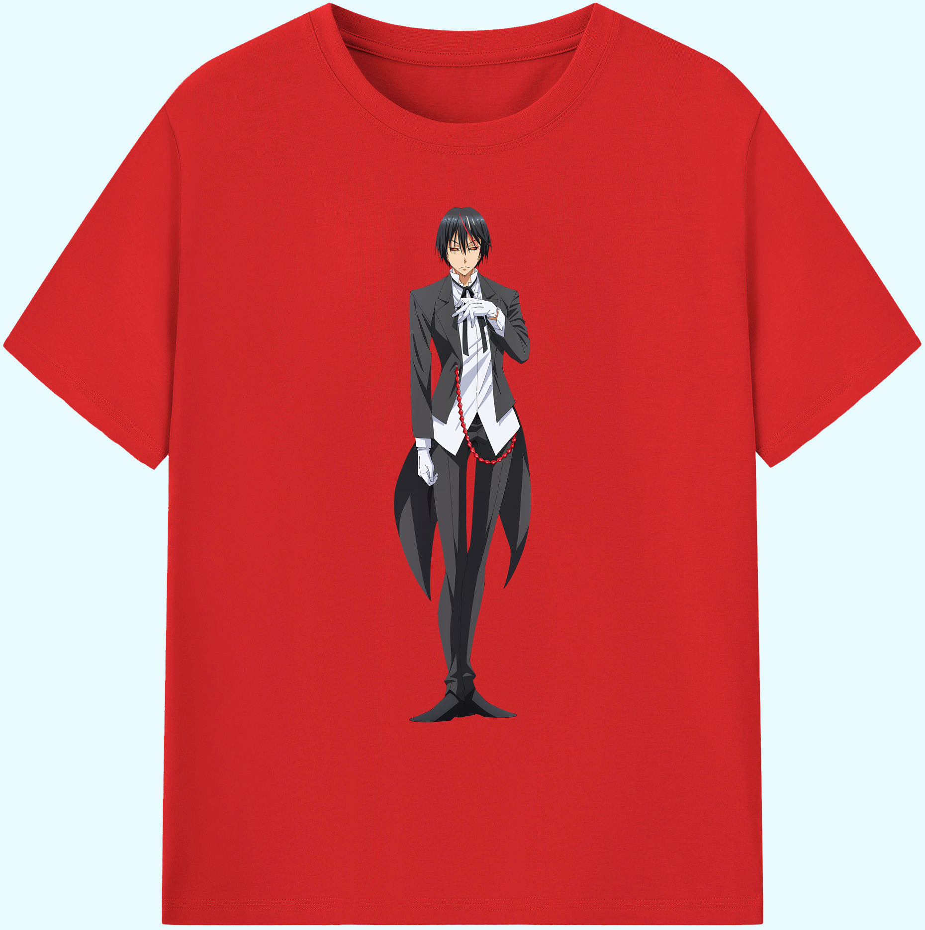 （画像用） 転スラ Regarding Reincarnated to Slime 綿100％ メンズ半袖Tシャツ｜肌触りやわらか＆通気性
