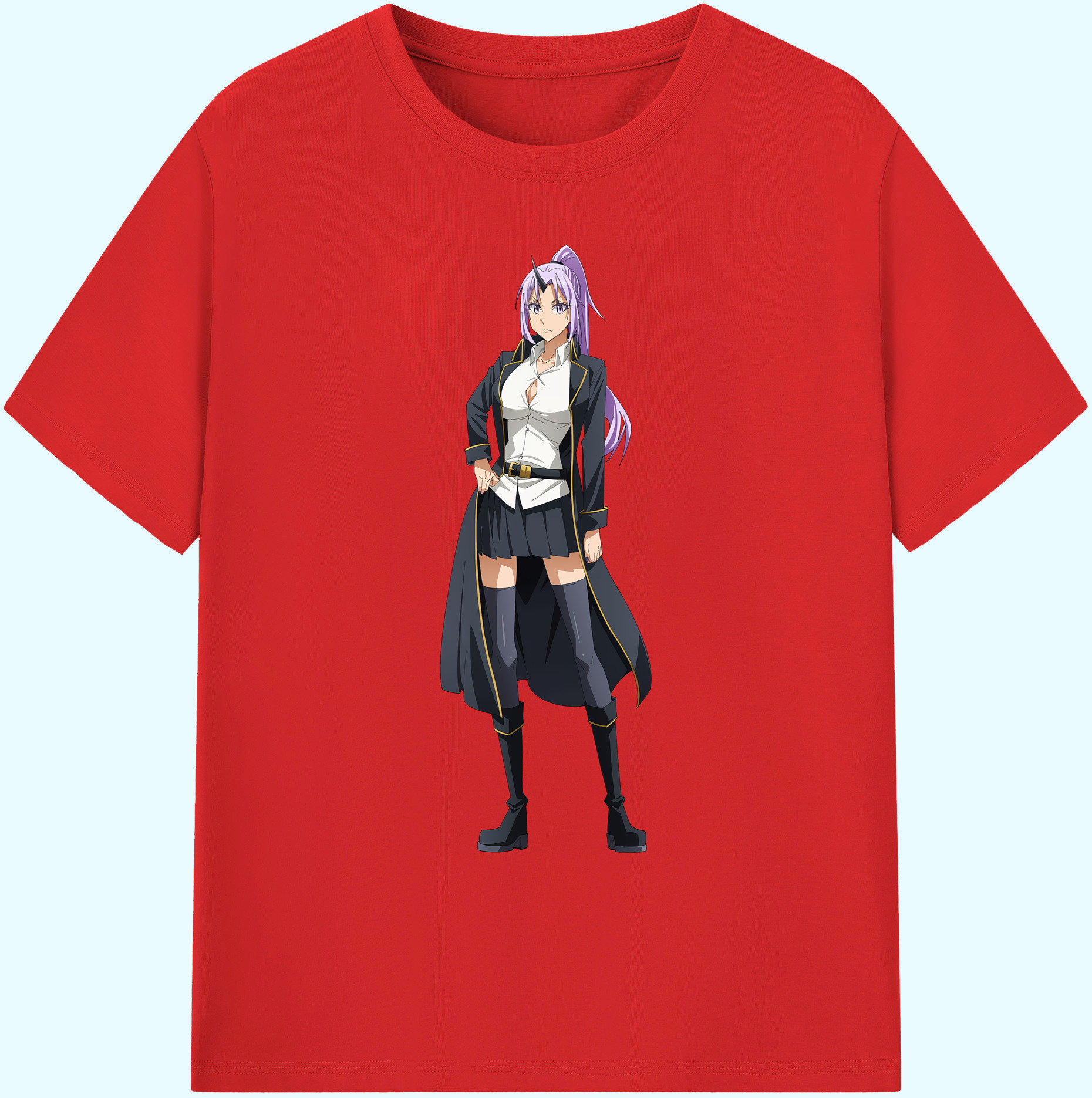 （画像用） 転スラ Regarding Reincarnated to Slime 綿100％ メンズ半袖Tシャツ｜肌触りやわらか＆通気性