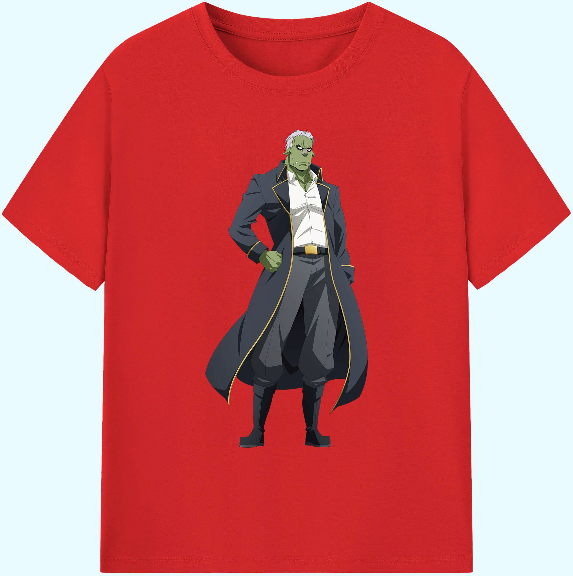 （画像用） 転スラ Regarding Reincarnated to Slime 綿100％ メンズ半袖Tシャツ｜肌触りやわらか＆通気性