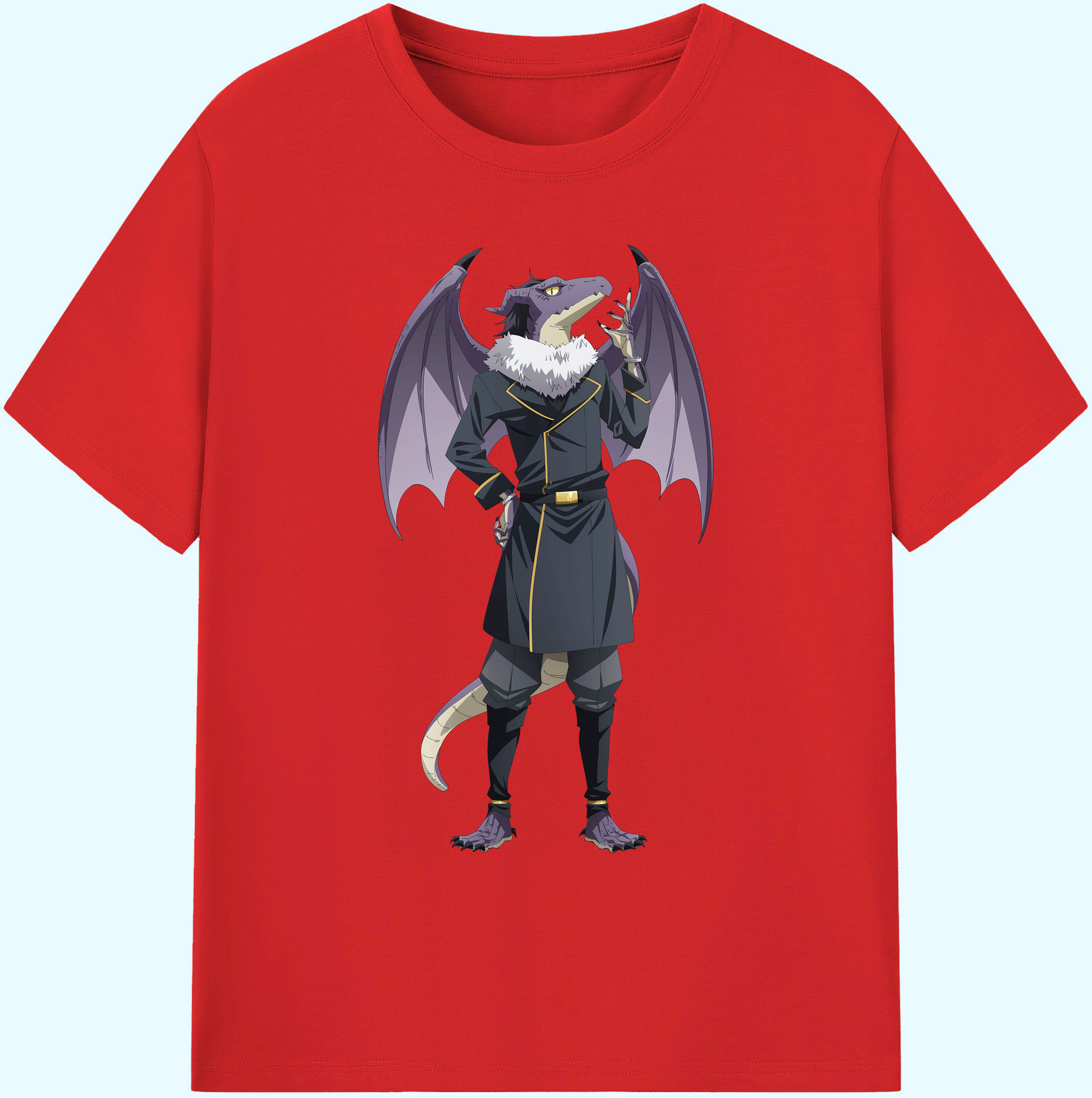 （画像用） 転スラ Regarding Reincarnated to Slime 綿100％ メンズ半袖Tシャツ｜肌触りやわらか＆通気性