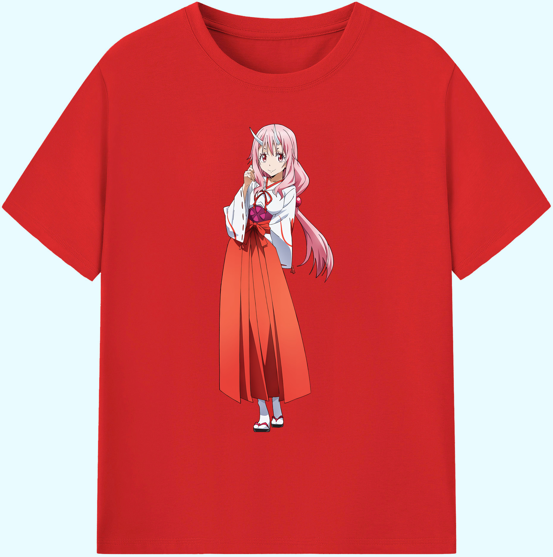 （画像用） 転スラ Regarding Reincarnated to Slime 綿100％ メンズ半袖Tシャツ｜肌触りやわらか＆通気性