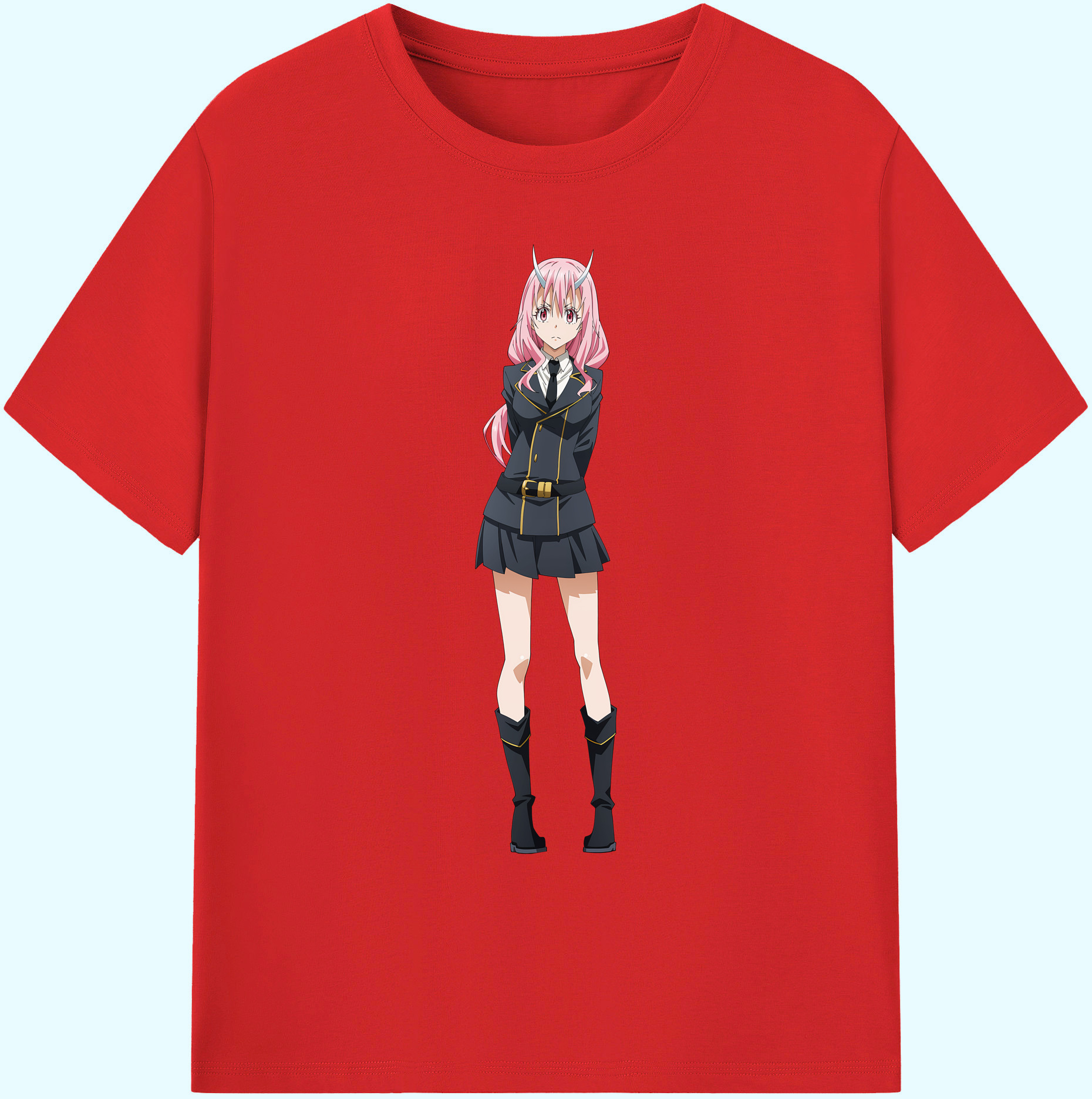 （画像用） 転スラ Regarding Reincarnated to Slime 綿100％ メンズ半袖Tシャツ｜肌触りやわらか＆通気性