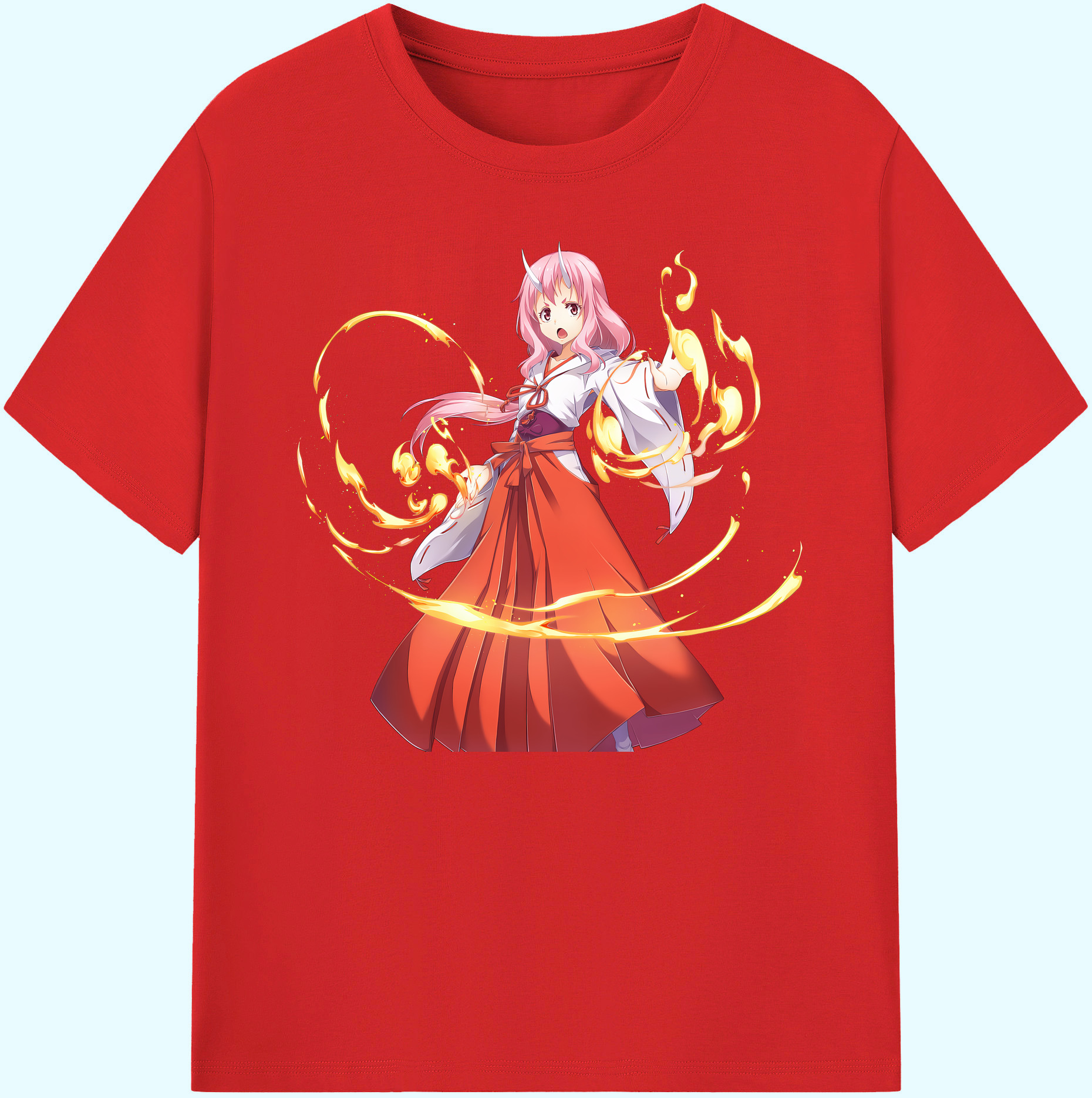 （画像用） 転スラ Regarding Reincarnated to Slime 綿100％ メンズ半袖Tシャツ｜肌触りやわらか＆通気性