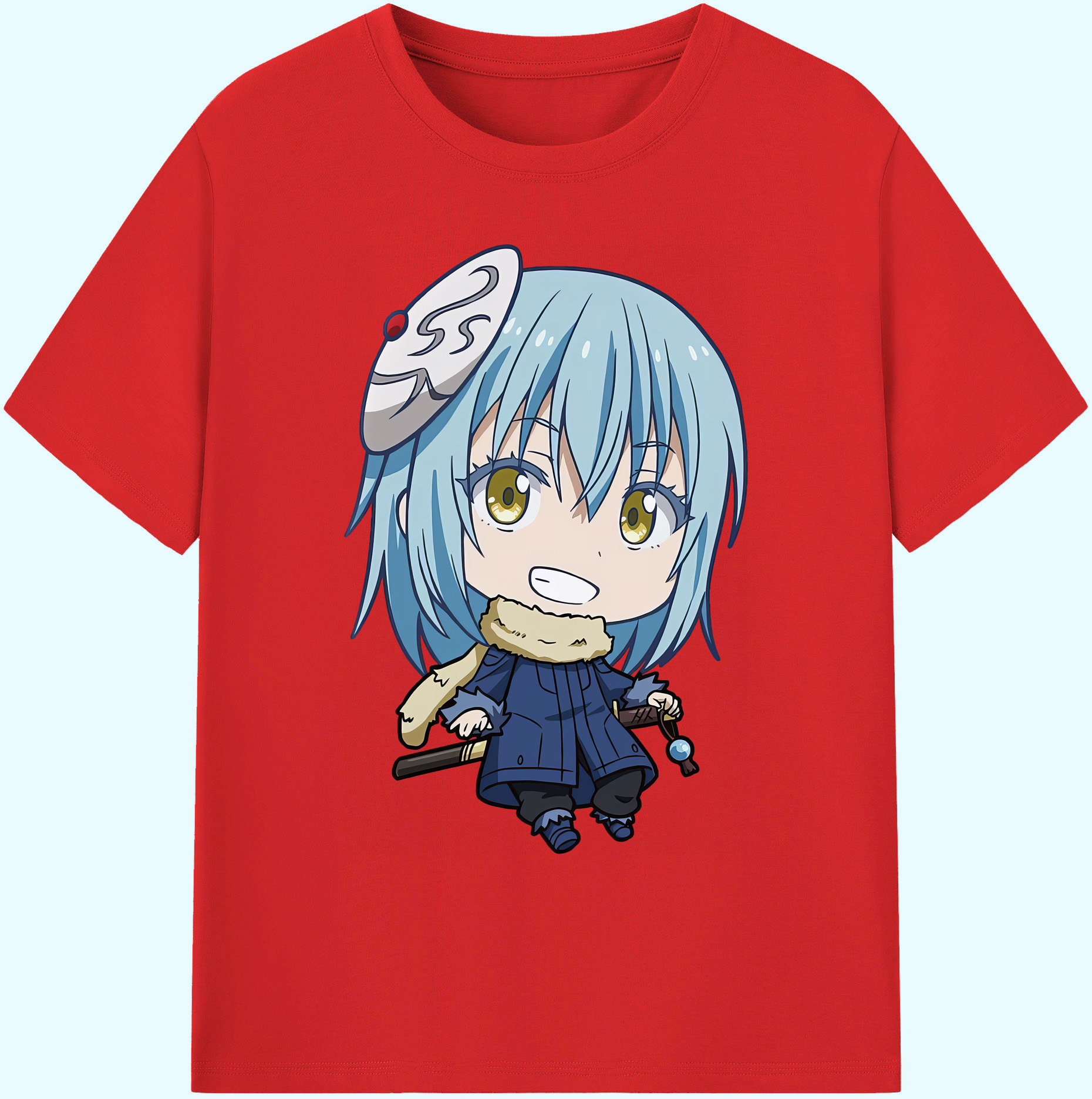 （画像用） 転スラ Regarding Reincarnated to Slime 綿100％ メンズ半袖Tシャツ｜肌触りやわらか＆通気性