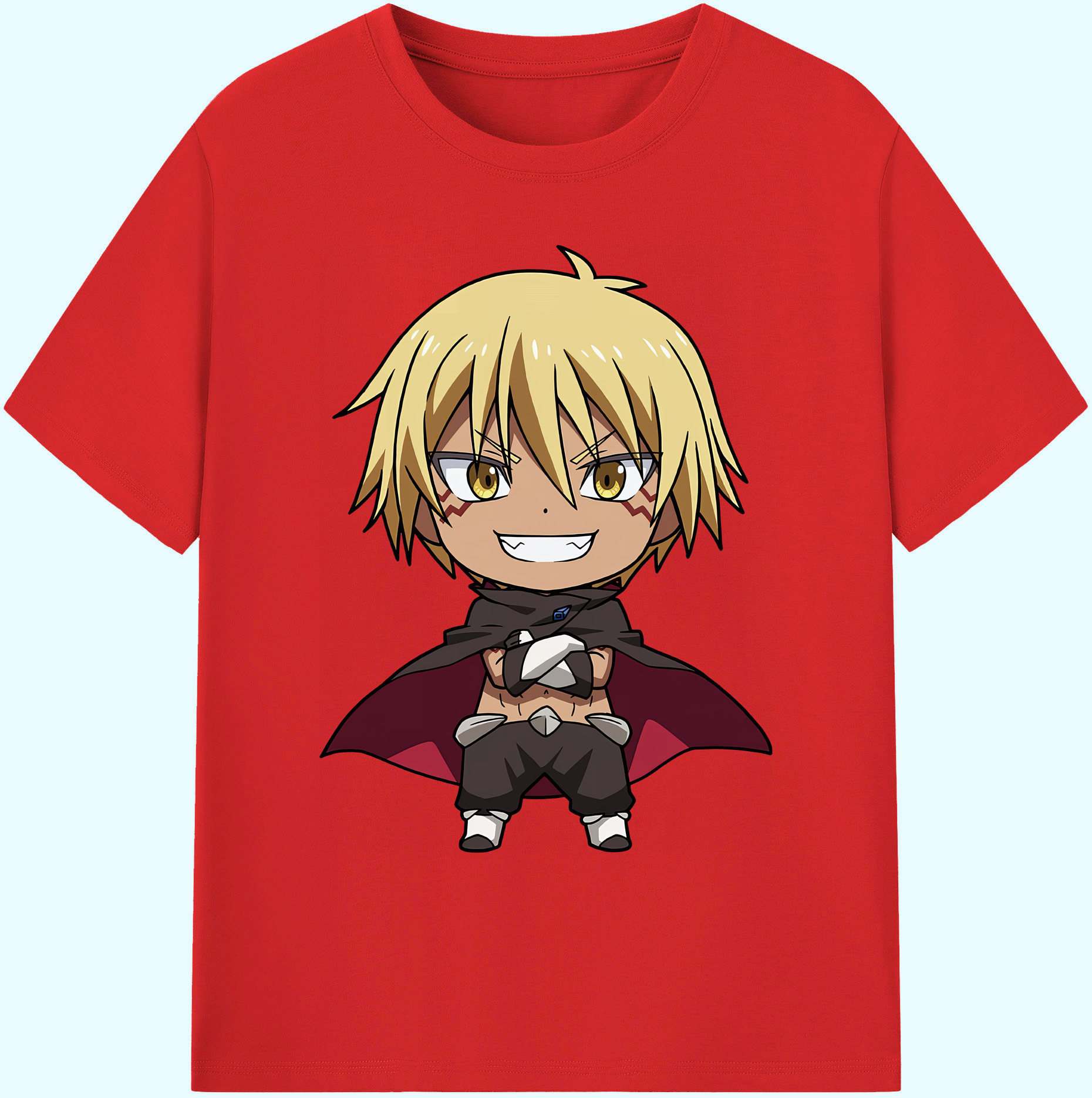 （画像用） 転スラ Regarding Reincarnated to Slime 綿100％ メンズ半袖Tシャツ｜肌触りやわらか＆通気性