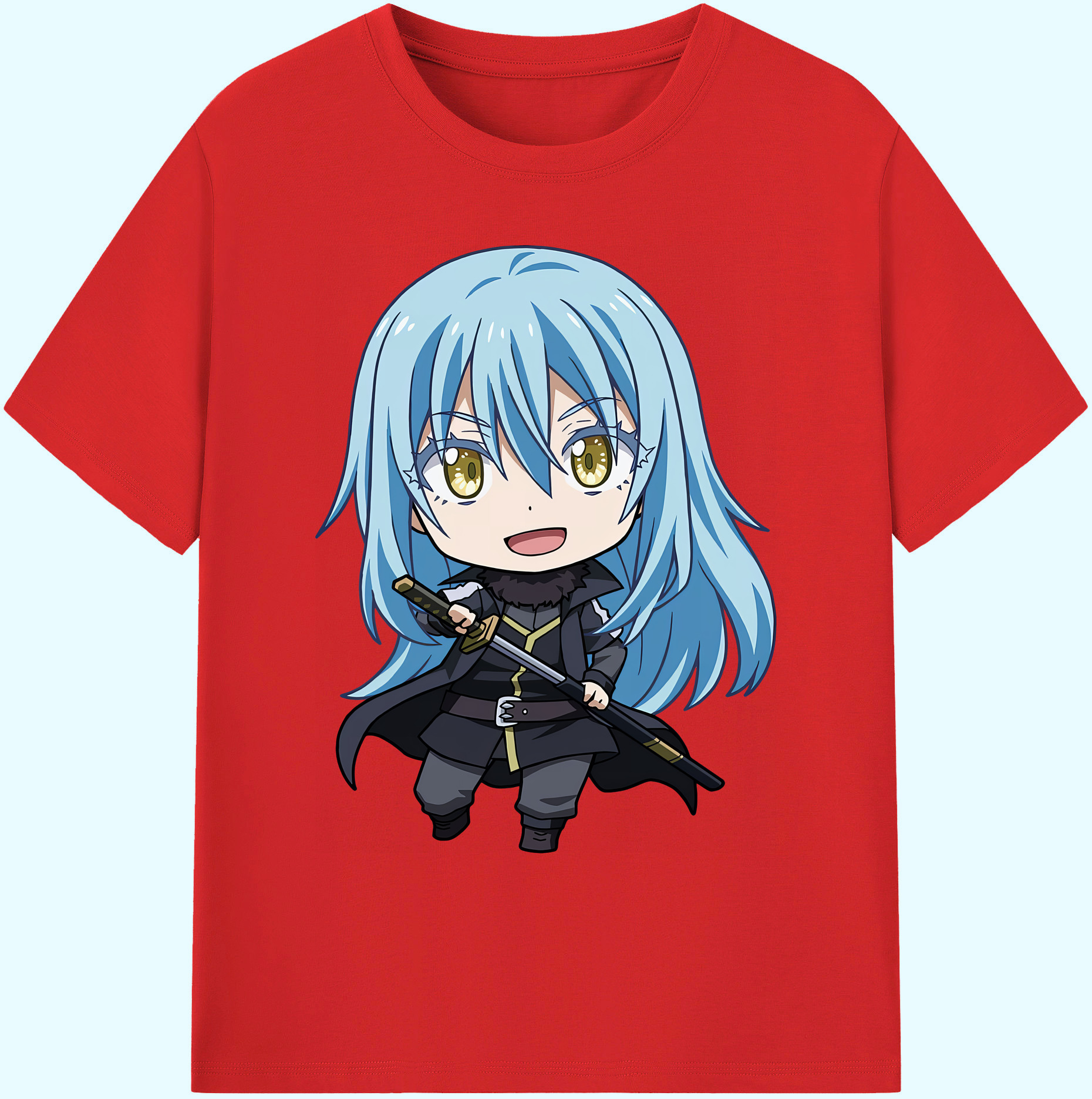（画像用） 転スラ Regarding Reincarnated to Slime 綿100％ メンズ半袖Tシャツ｜肌触りやわらか＆通気性